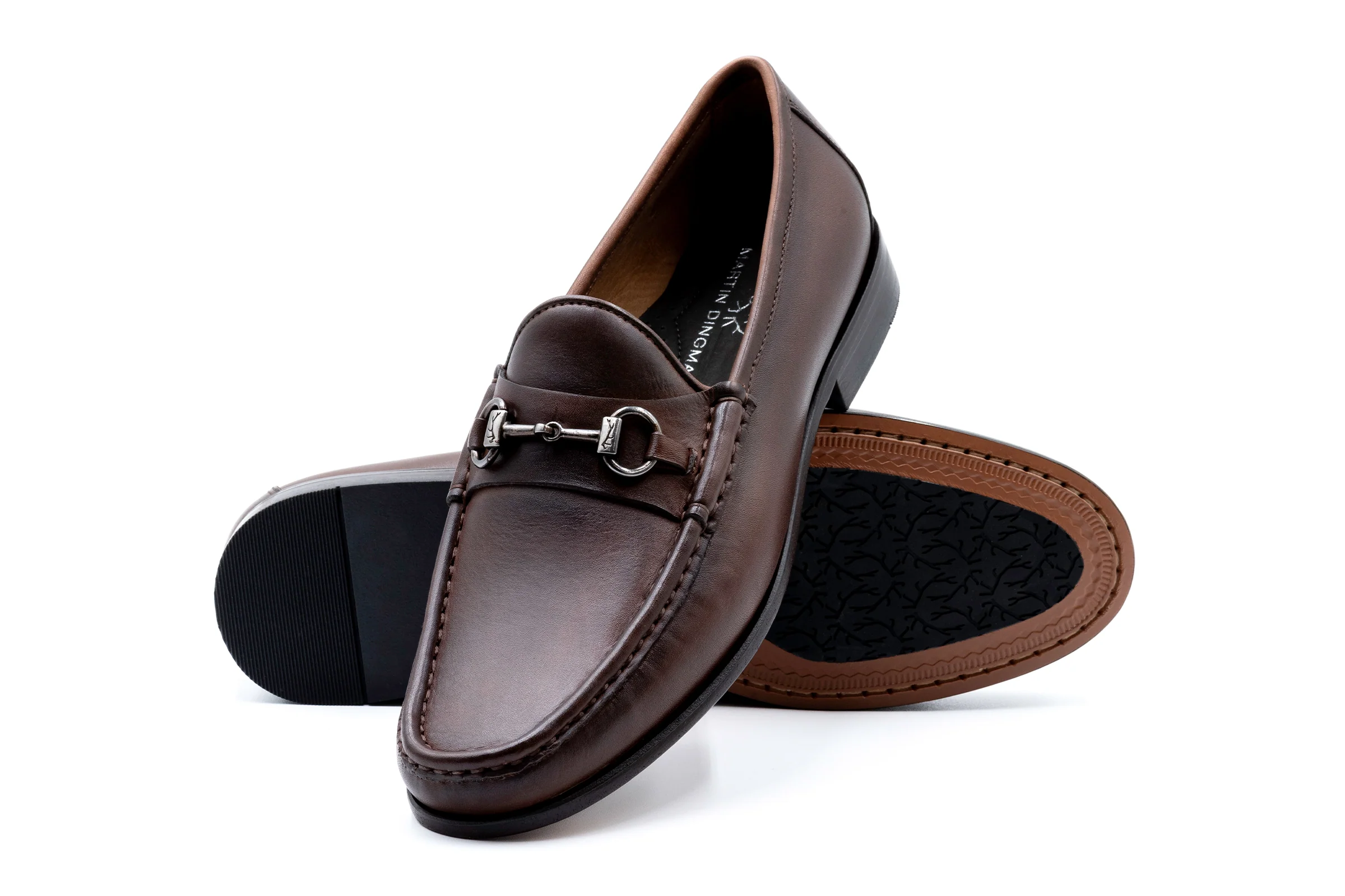 Addison Calf Leather Horse Bit Loafers - Chocolate - Image 3