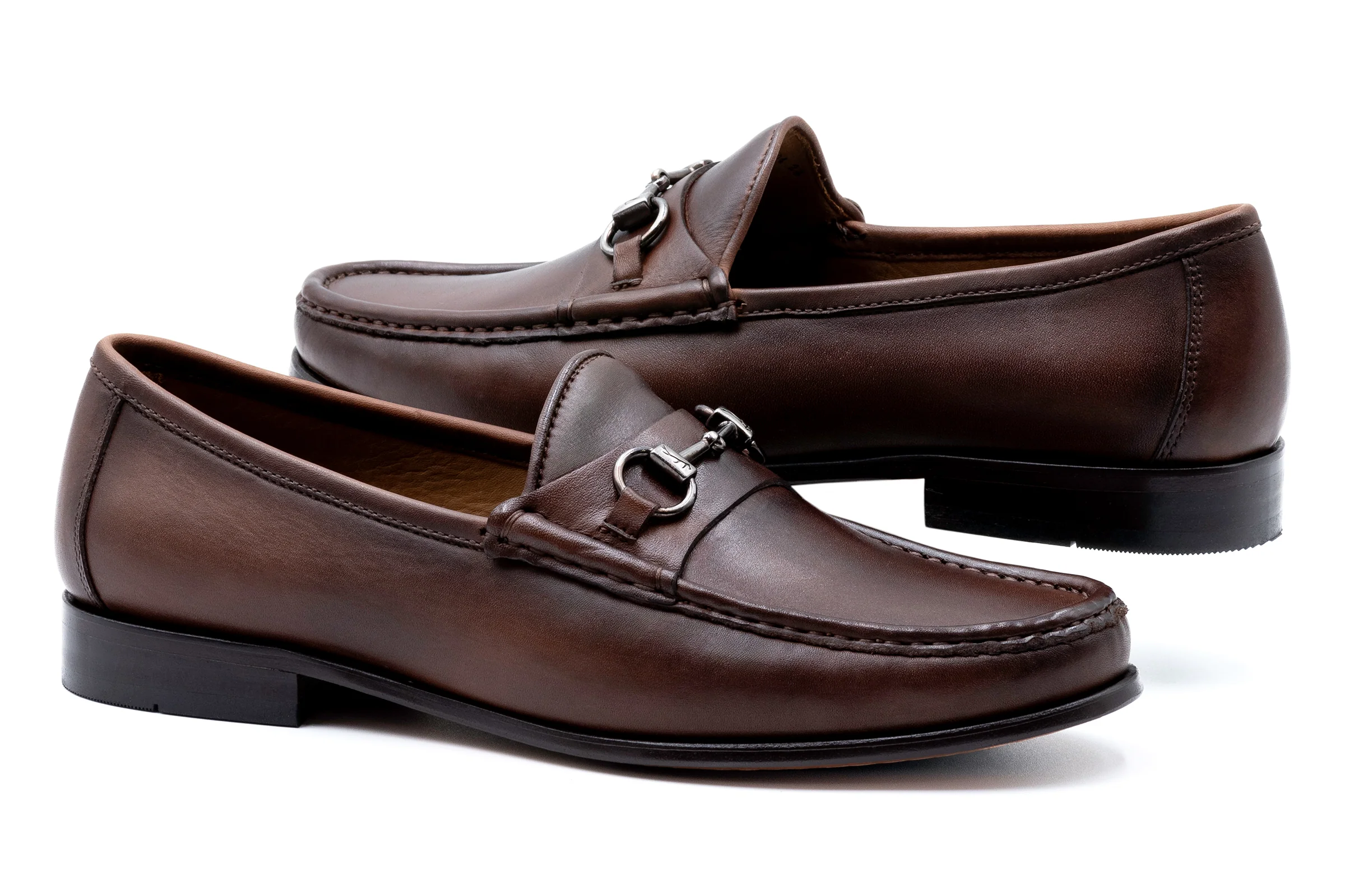 Addison Calf Leather Horse Bit Loafers - Chocolate - Image 4