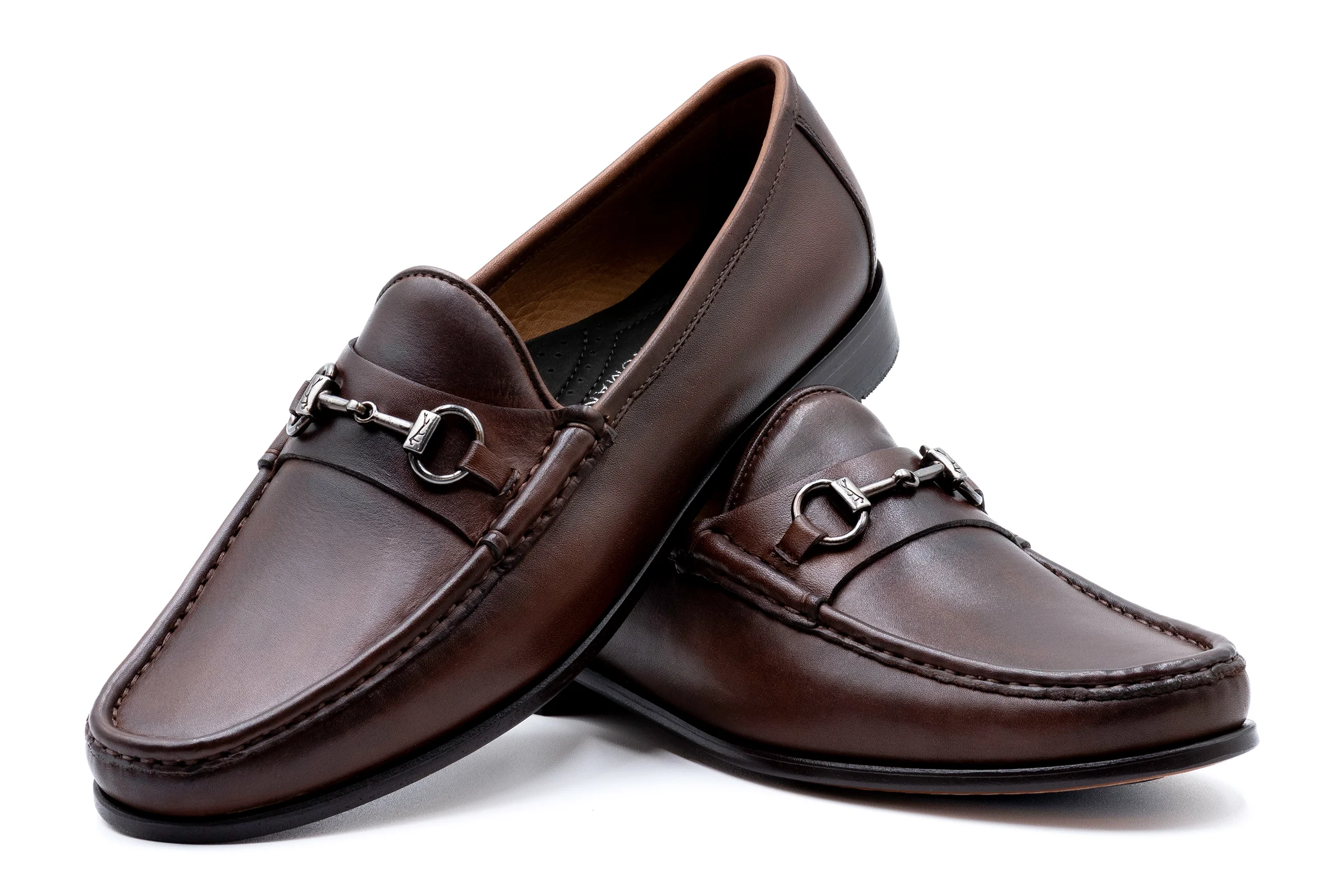 Addison Calf Leather Horse Bit Loafers - Chocolate - Image 5