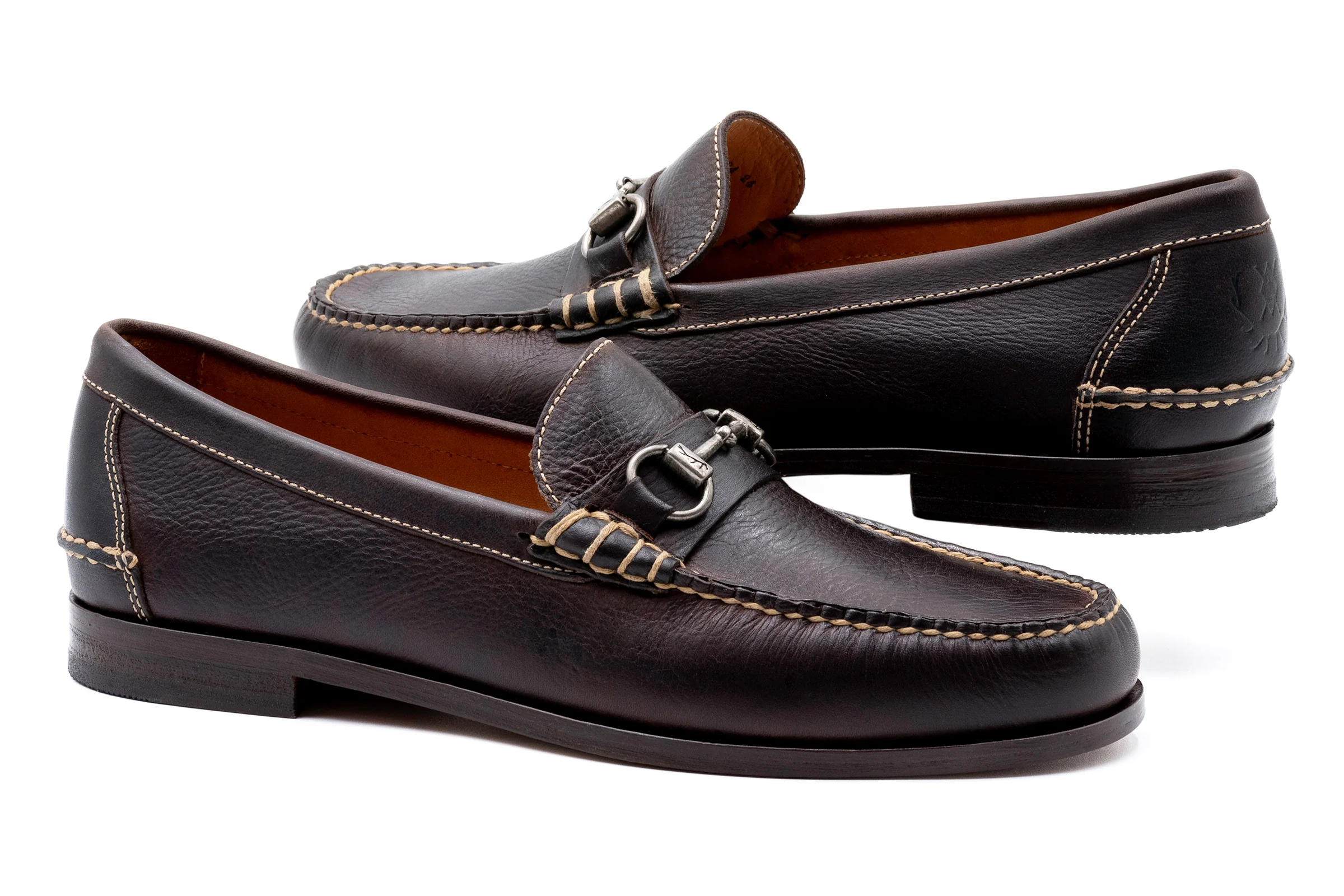 All American Saddle Leather Horse Bit Loafers - Walnut - Image 5