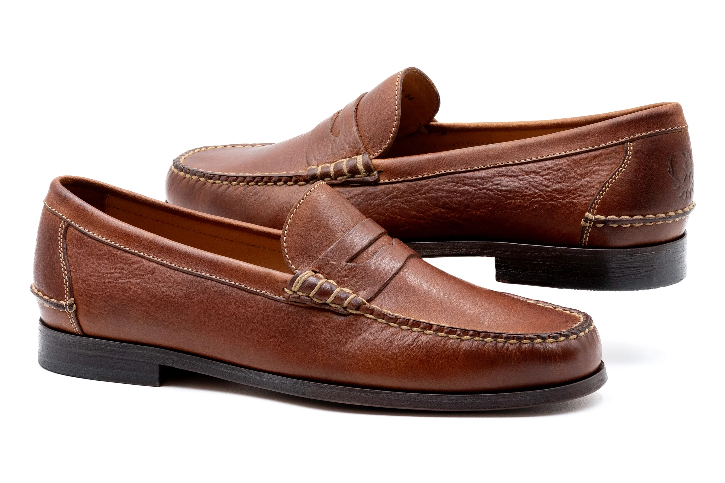 All American Saddle Leather Penny Loafers - Chestnut - Image 3
