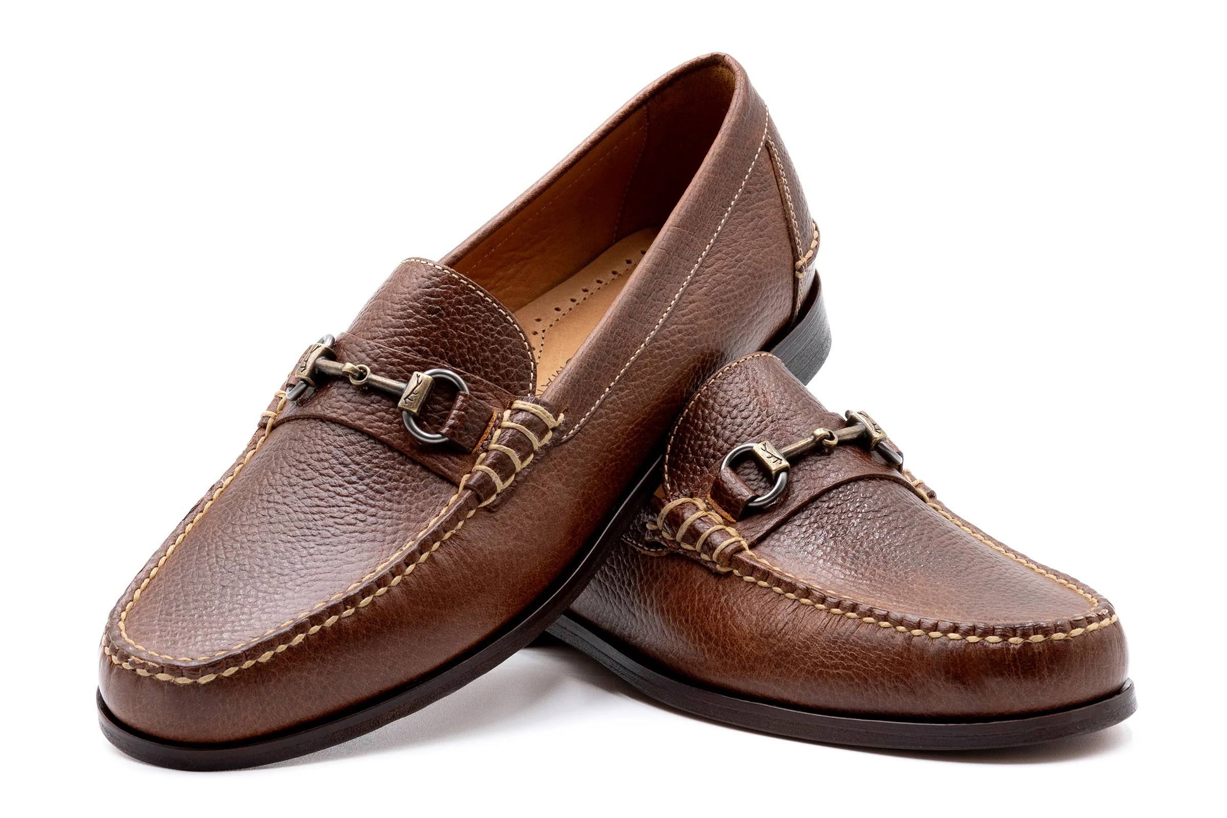 All American Water Buffalo Horse Bit Loafers - Oak - Image 4