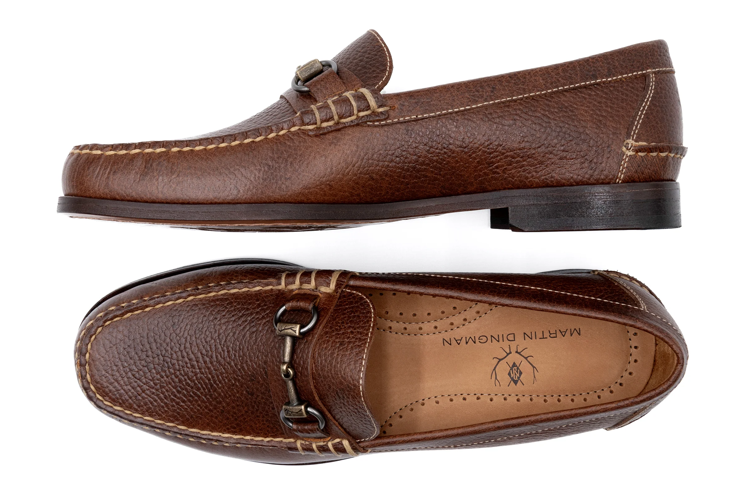 All American Water Buffalo Horse Bit Loafers - Oak - Image 6