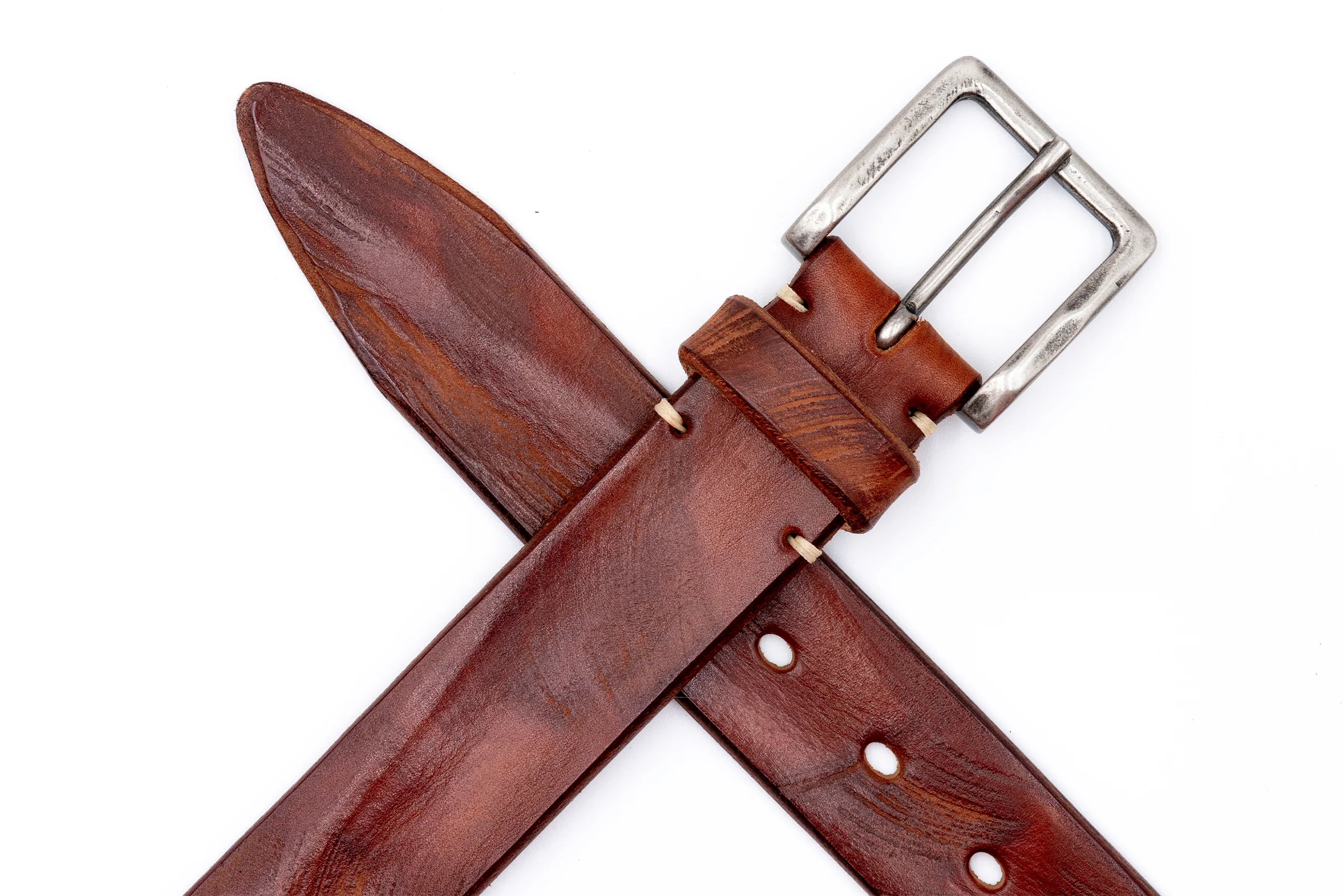 Artisan Bridle Italian Bridle Leather Belt - Chestnut - Image 3
