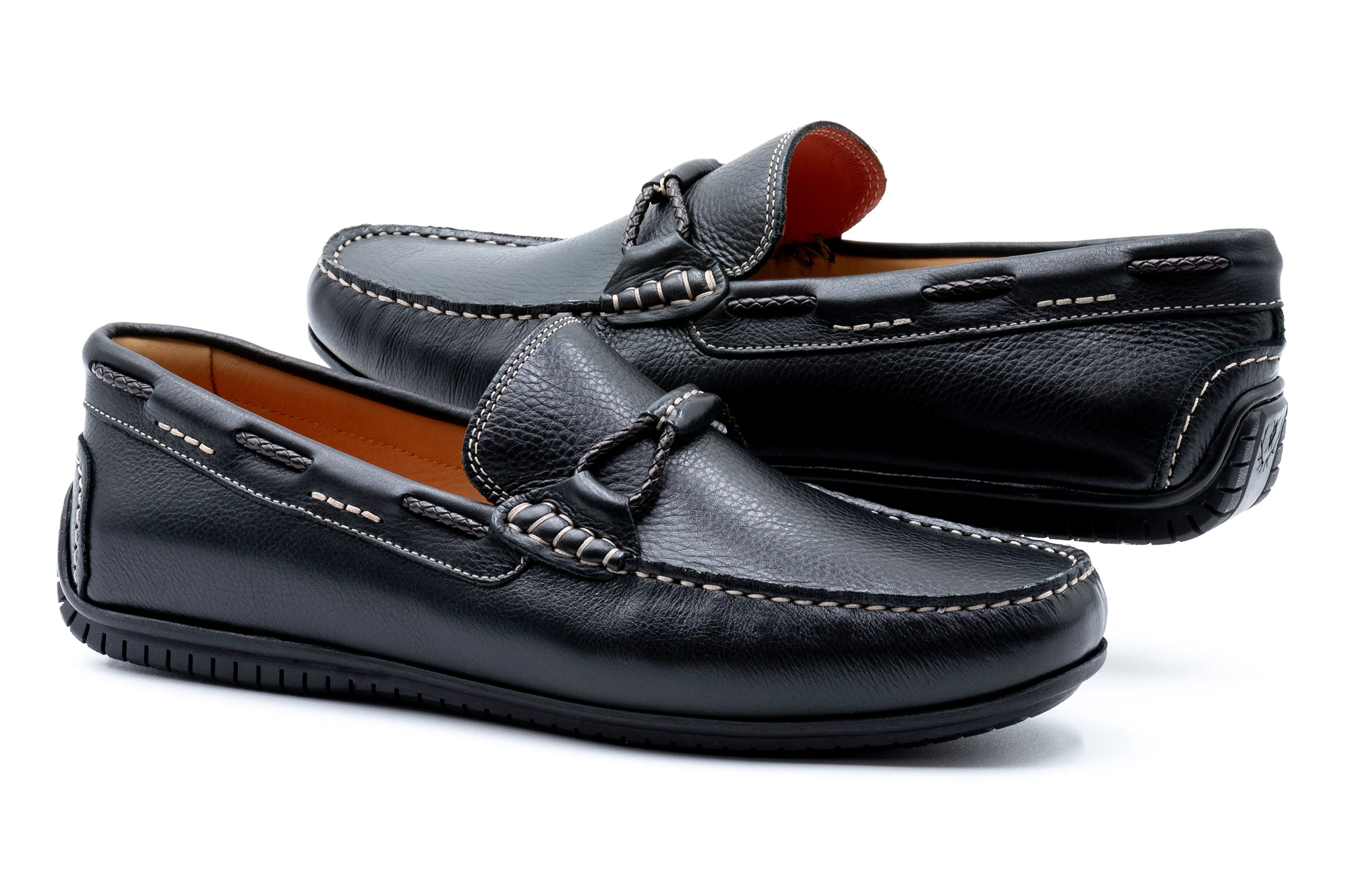 Bermuda Glove Leather Braided Bit Loafers - Black - Image 4