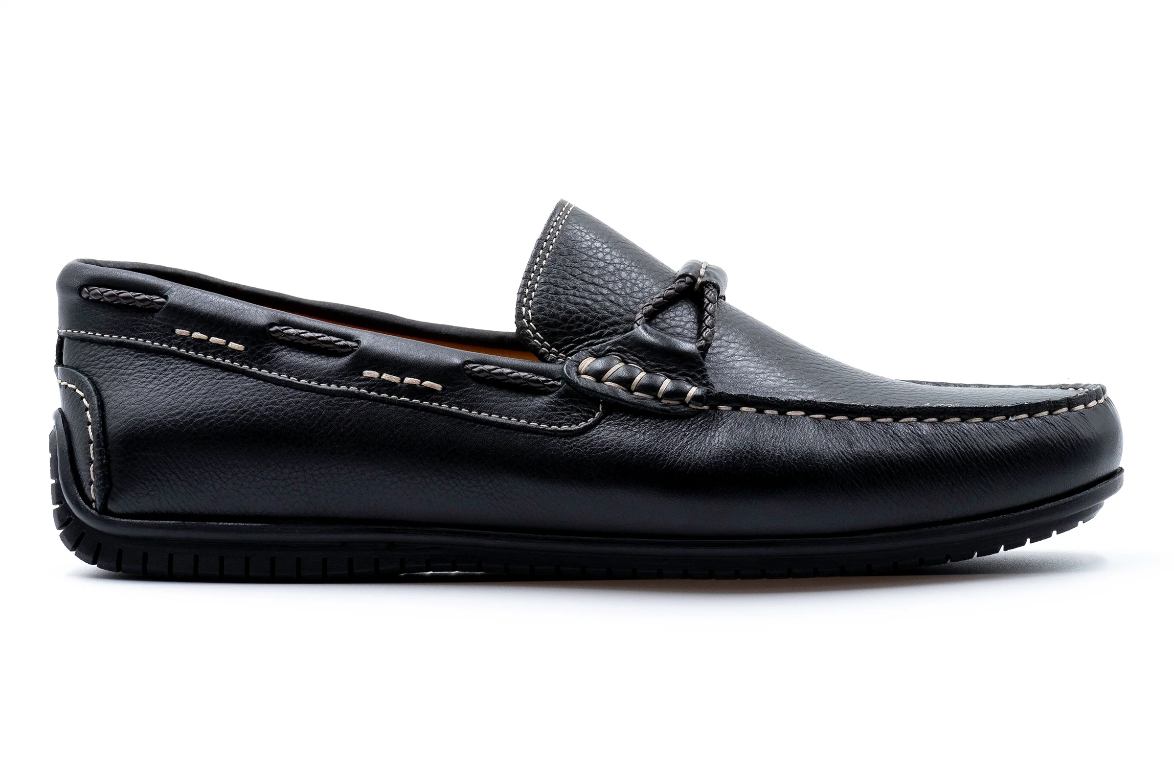 Bermuda Glove Leather Braided Bit Loafers - Black - Image 6