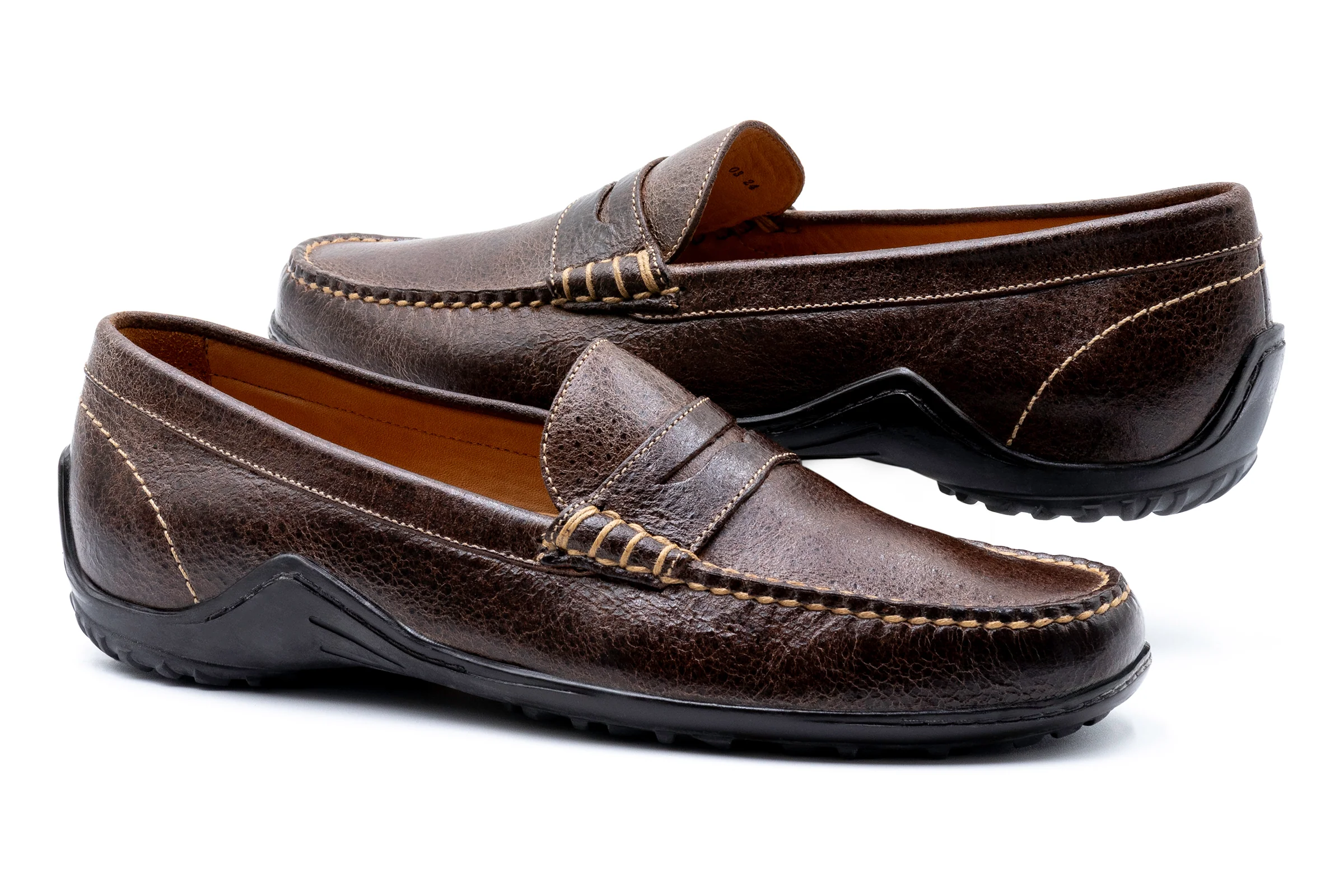 Bill Water Buffalo Penny Loafers - Walnut - Image 3