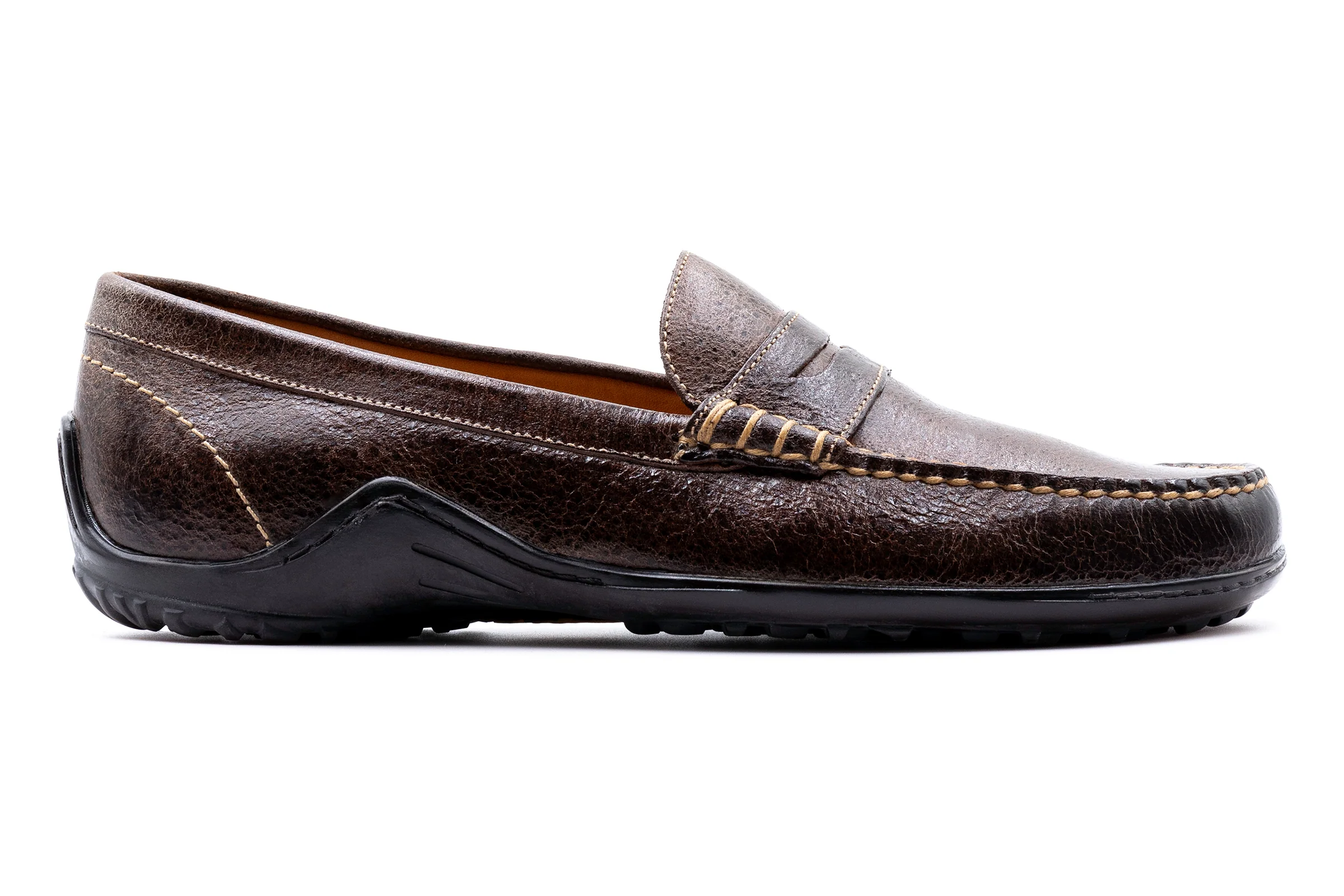 Bill Water Buffalo Penny Loafers - Walnut - Image 5
