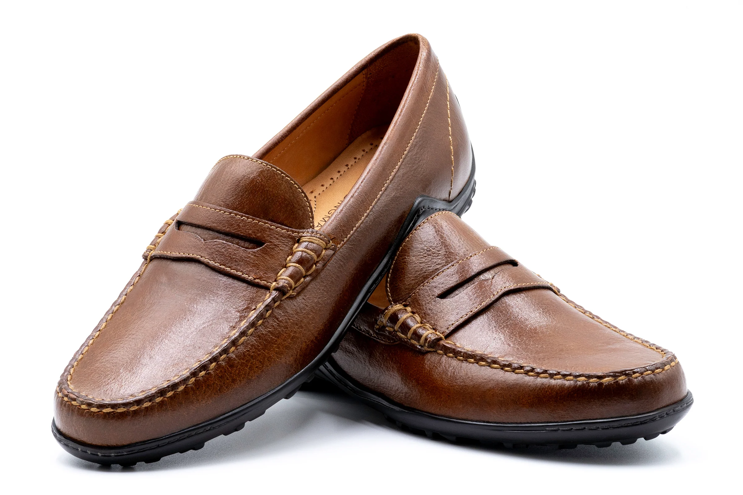 Bill Water Buffalo Penny Loafers - Burnt Cedar - Image 4