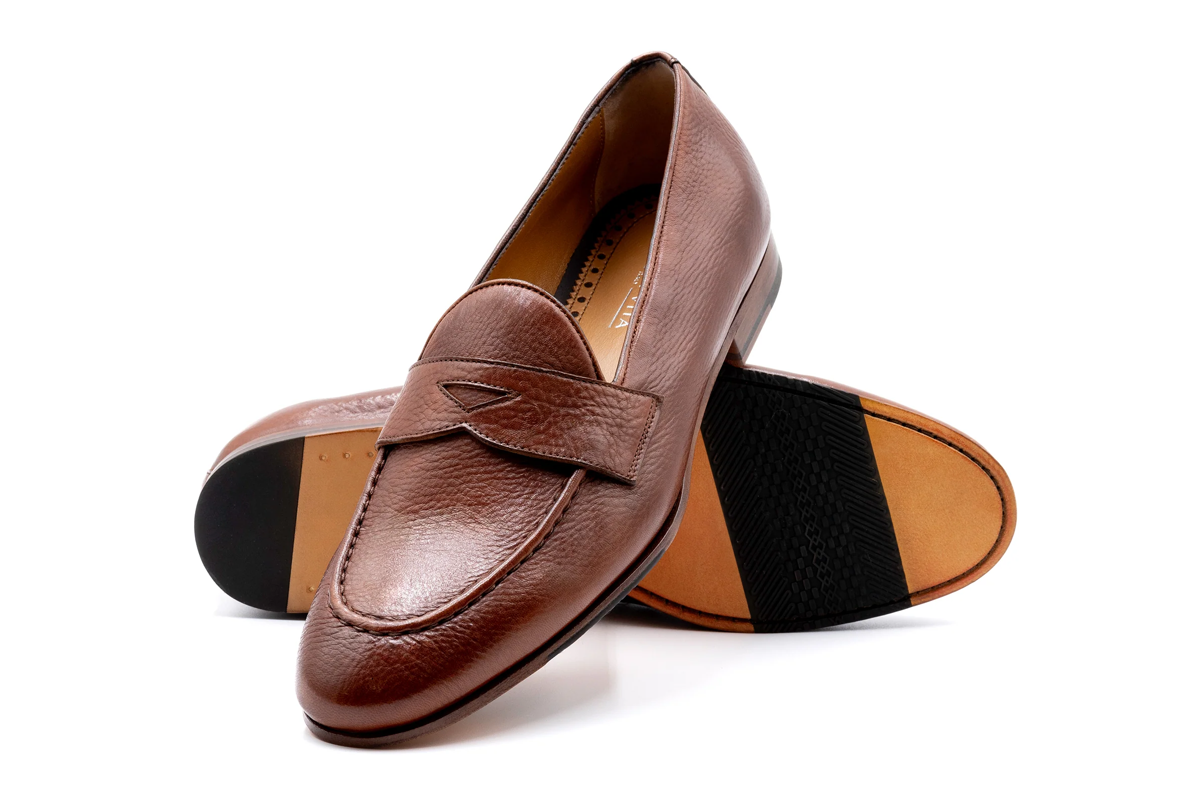 Bologna Italian Deerskin Loafers - Cuoio - Image 3