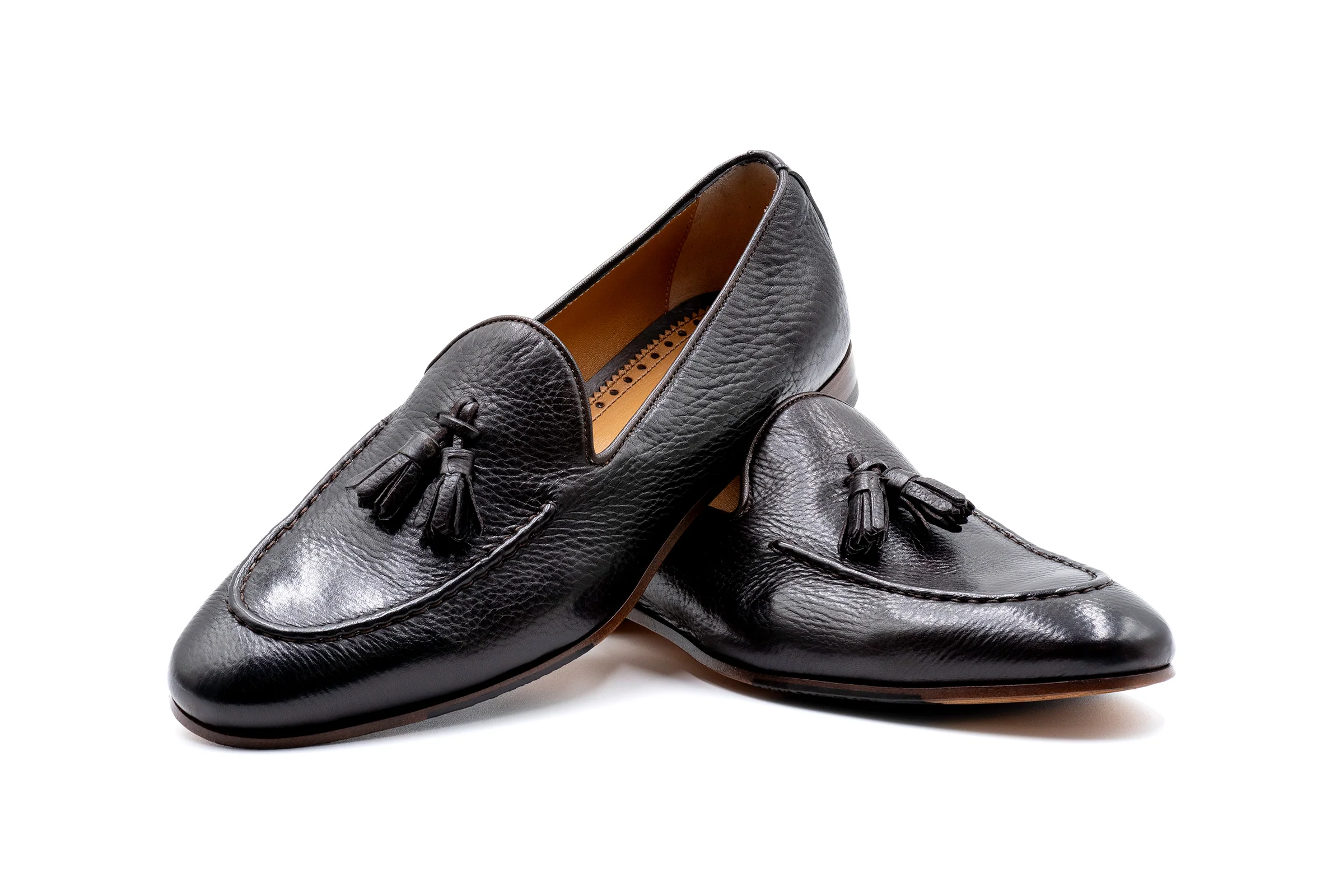 Bologna Tassel Italian Deerskin Loafers - Espresso - Image 4
