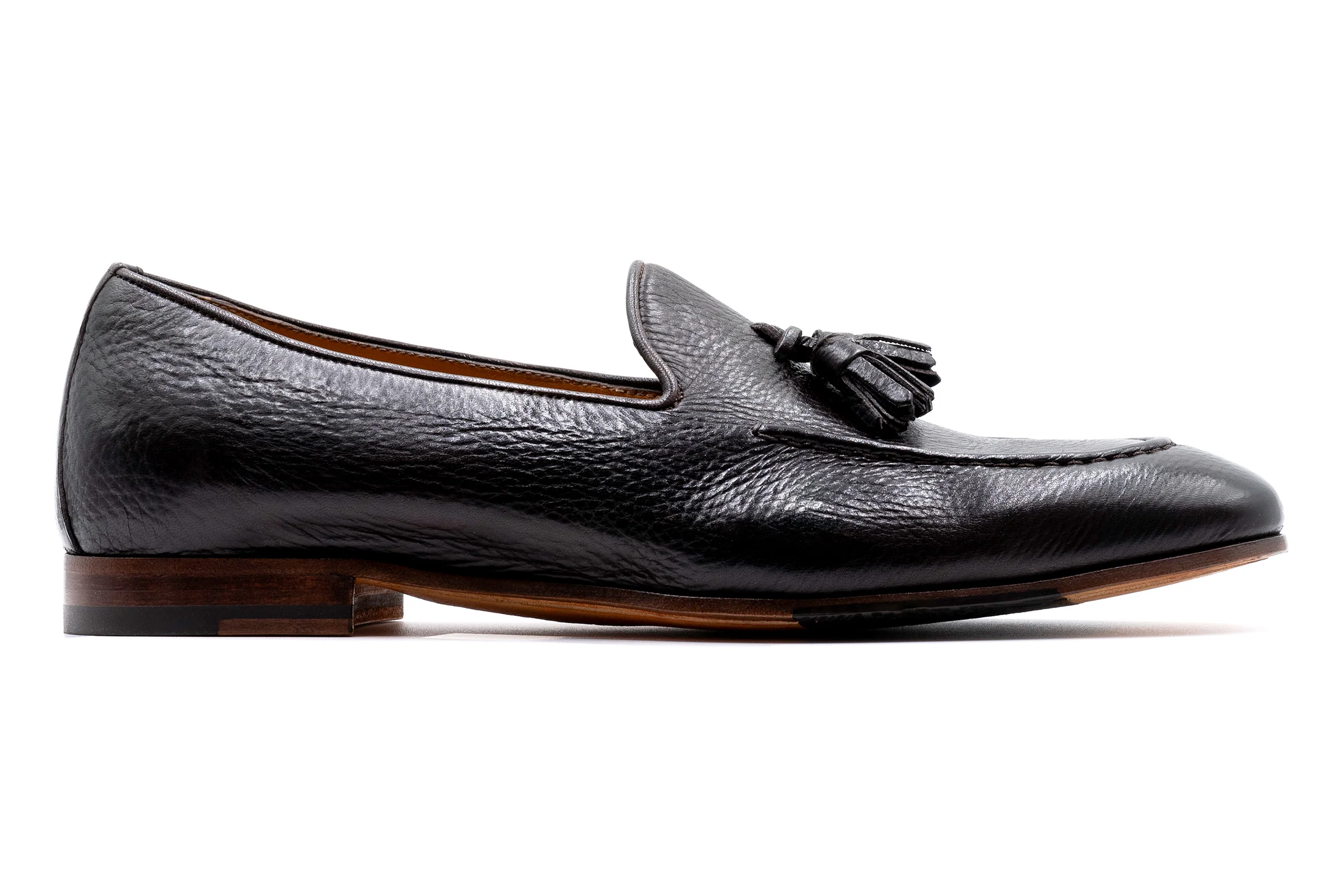 Bologna Tassel Italian Deerskin Loafers - Espresso - Image 5