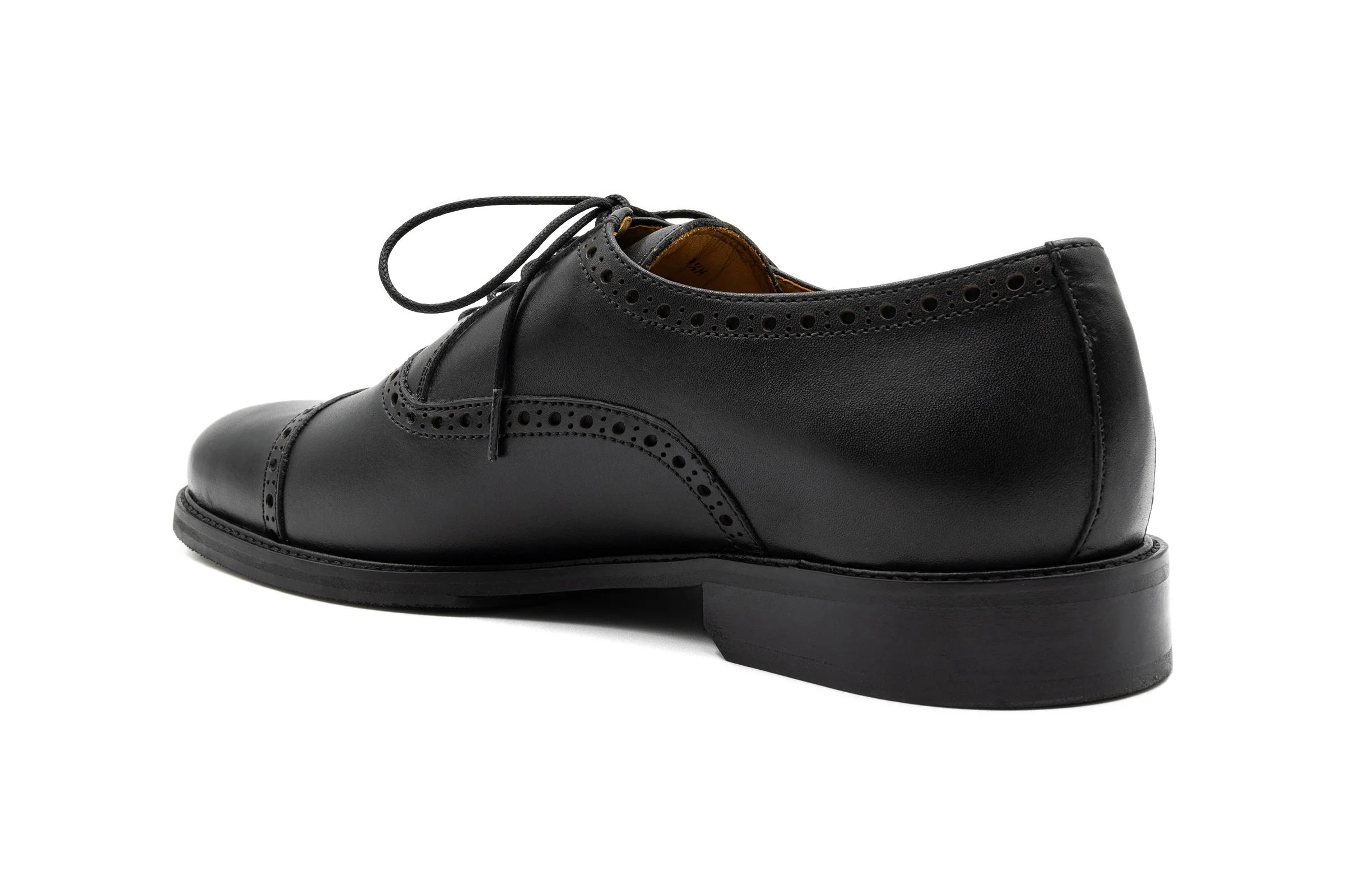 Cambridge Calf Leather Cap Toe - Black - Image 3