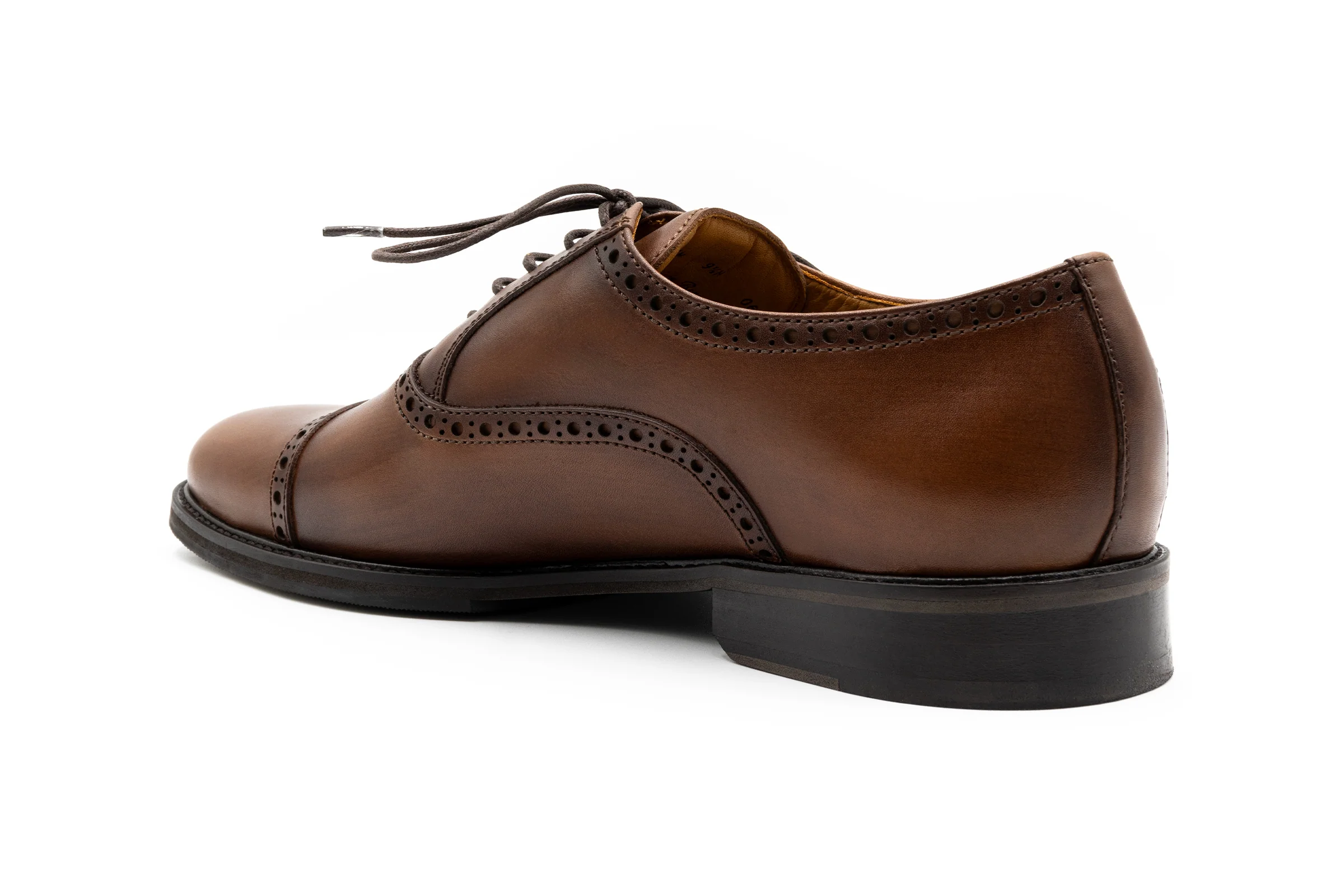 Cambridge Calf Leather Cap Toe - Chocolate - Image 3