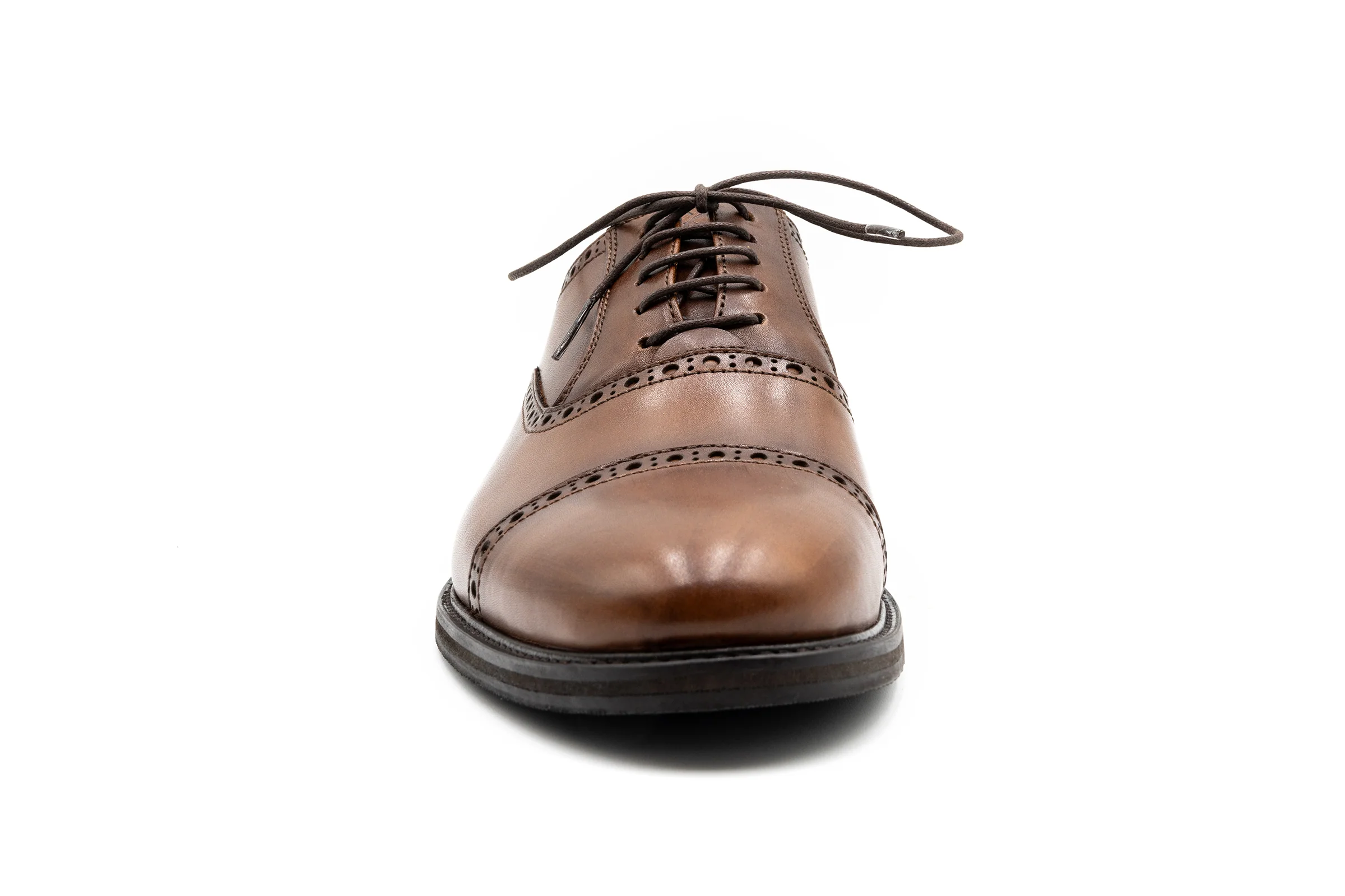 Cambridge Calf Leather Cap Toe - Chocolate - Image 5