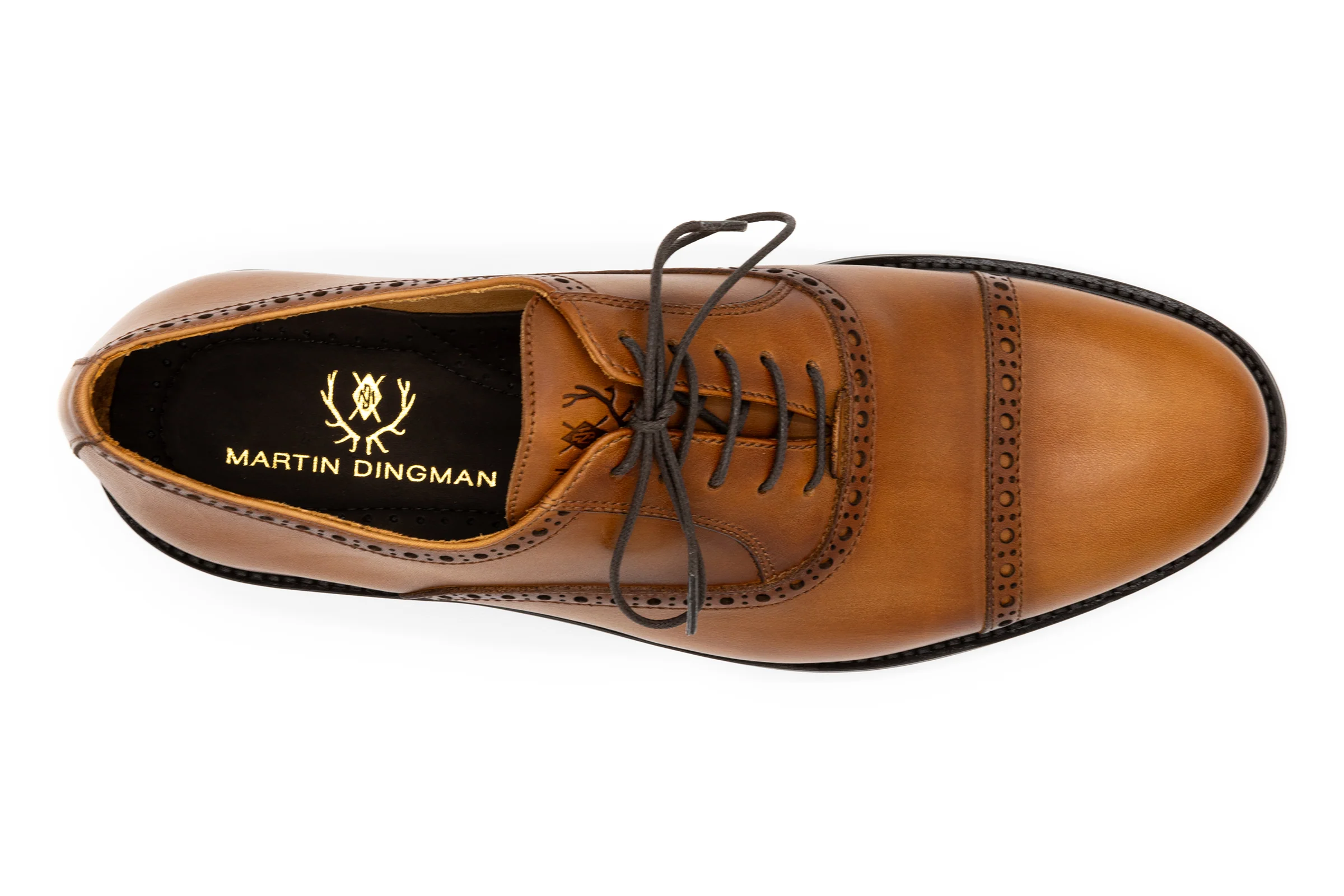 Cambridge Calf Leather Cap Toe - Whiskey - Image 6