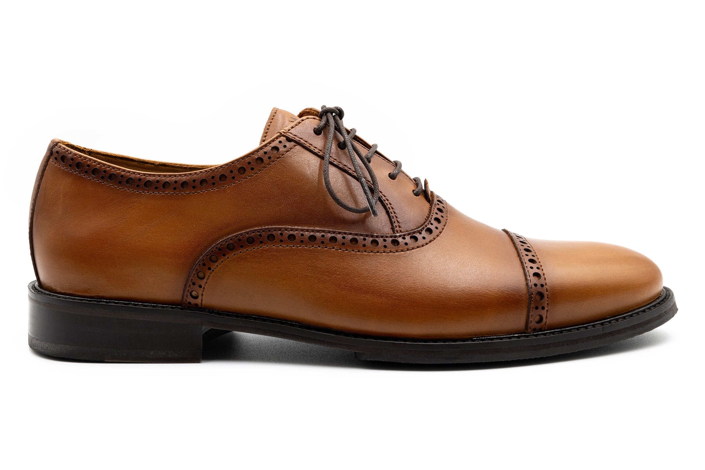 Cambridge Calf Leather Cap Toe - Whiskey - Image 8