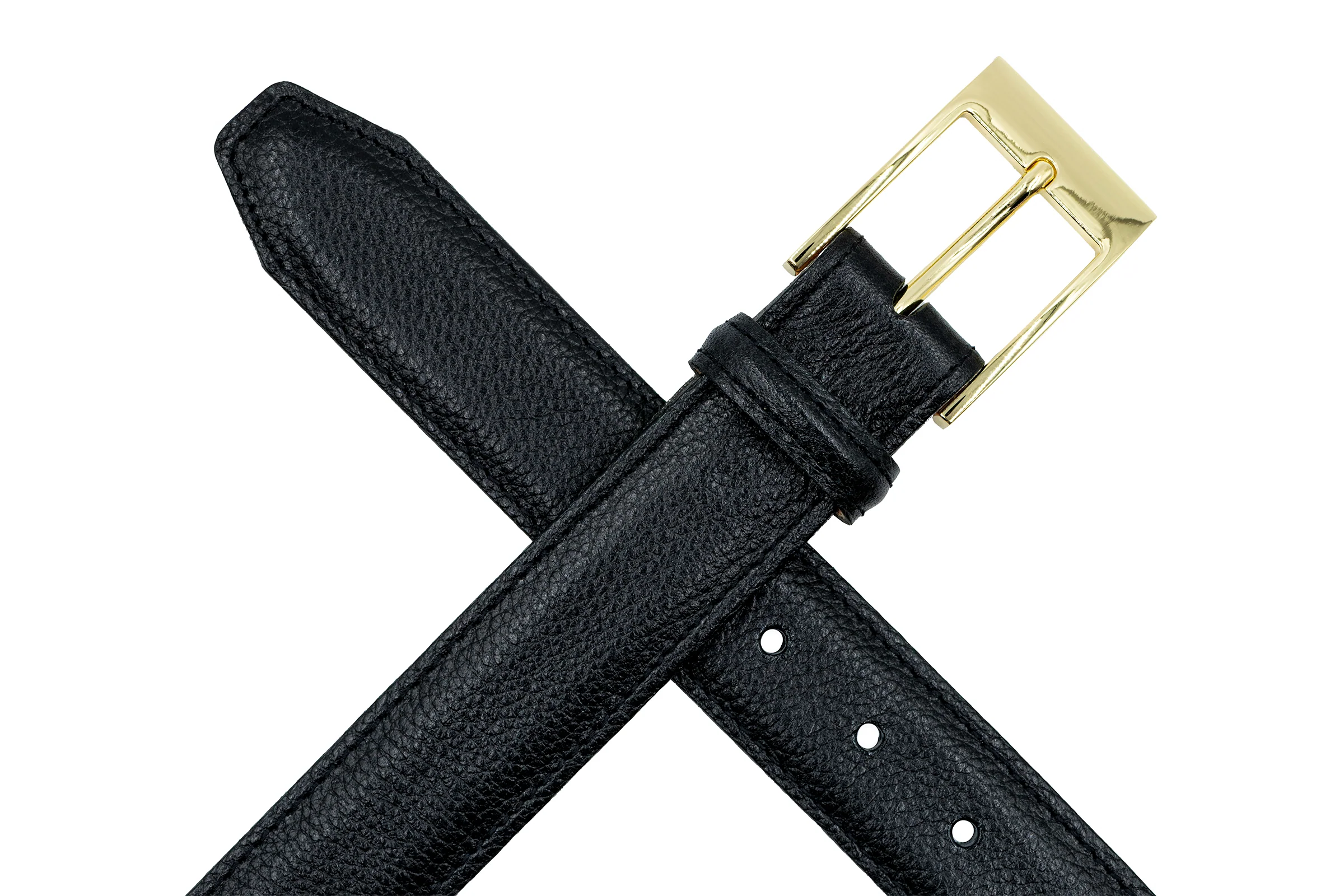 Delaney 2 Buckle Scotch Grain Belt - Black - Image 4