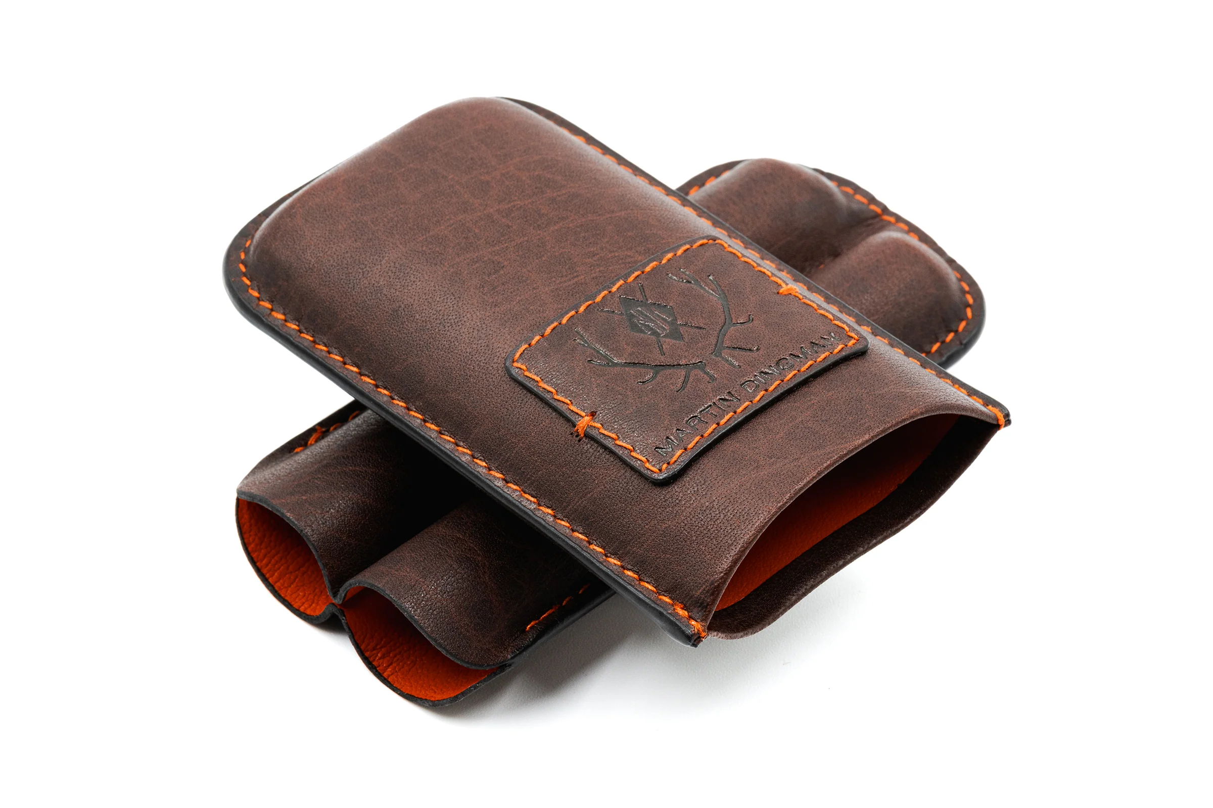 Havana Saddle Leather Cigar Case - Russet - Image 3