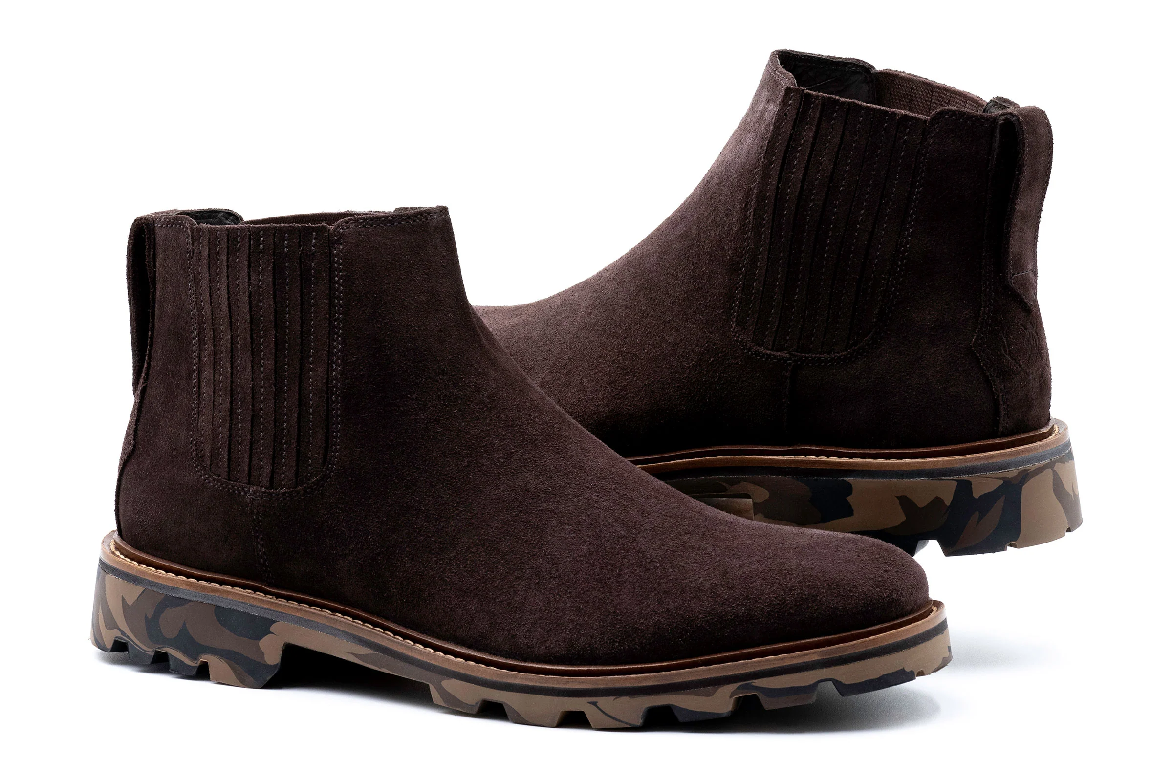 Huntley Suede Chelsea Boots - Walnut - Image 3