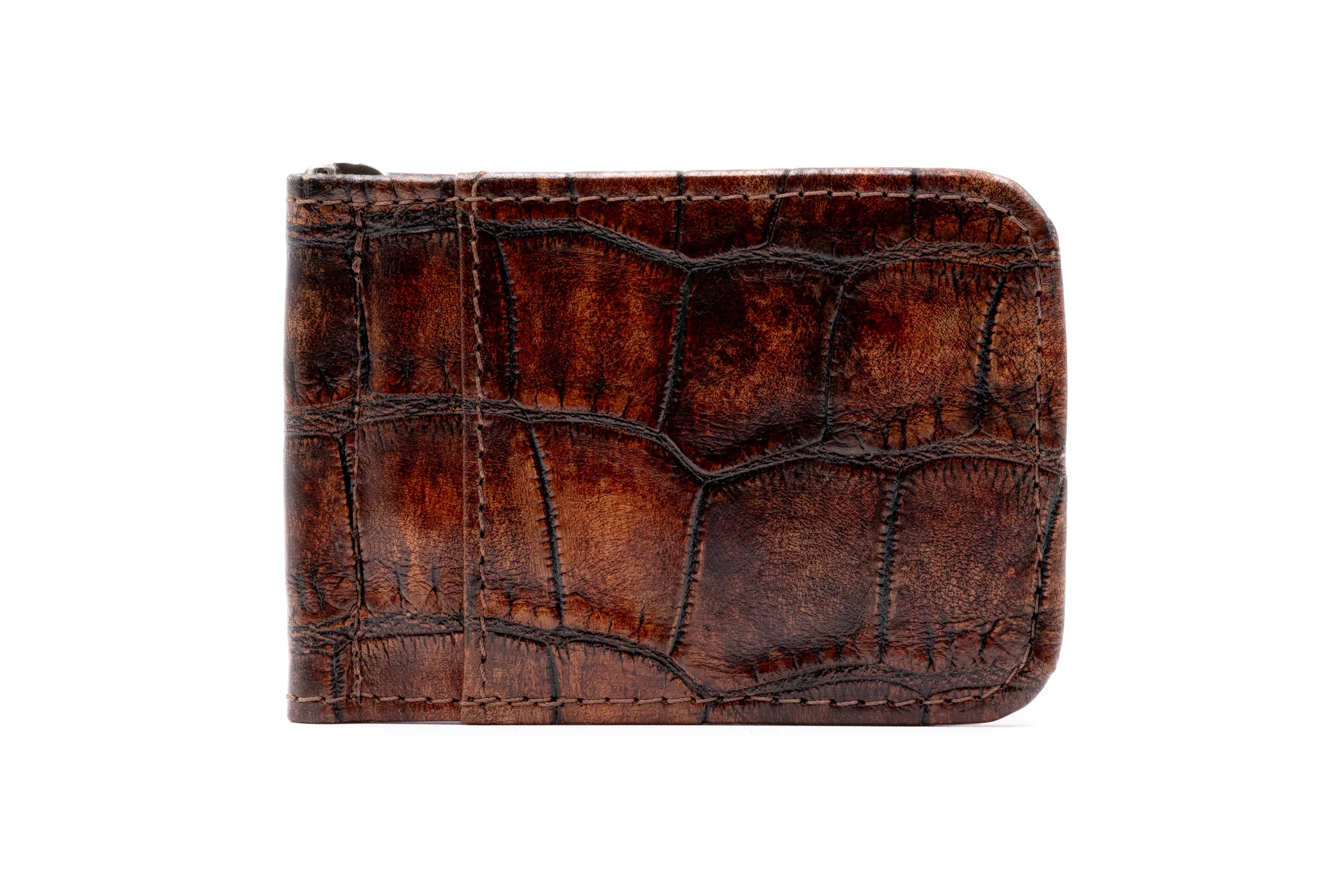 Jacob Matte Alligator Credit Card Money Clip - Camo - Image 5