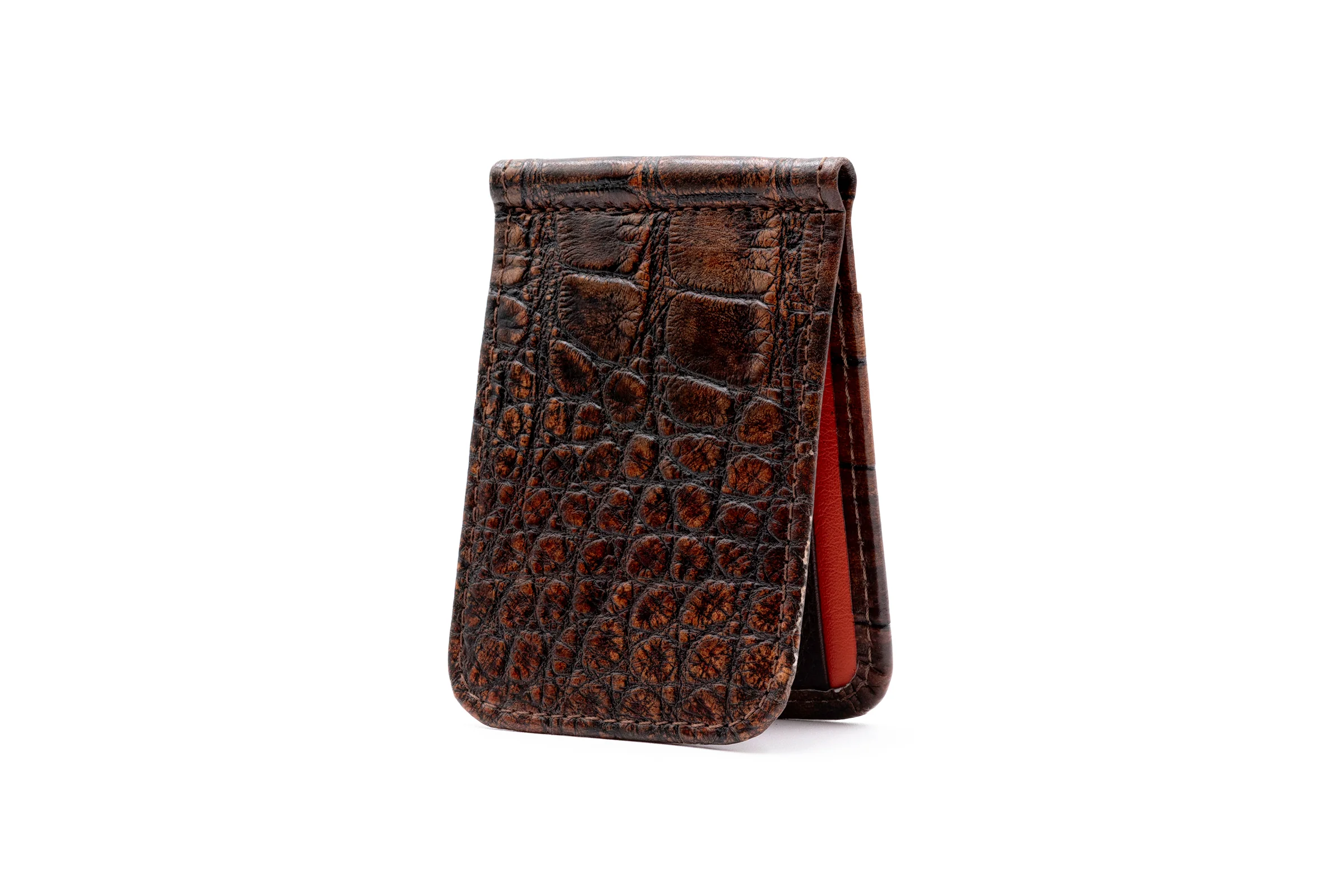 Jacob Matte Alligator Credit Card Money Clip - Camo - Image 6