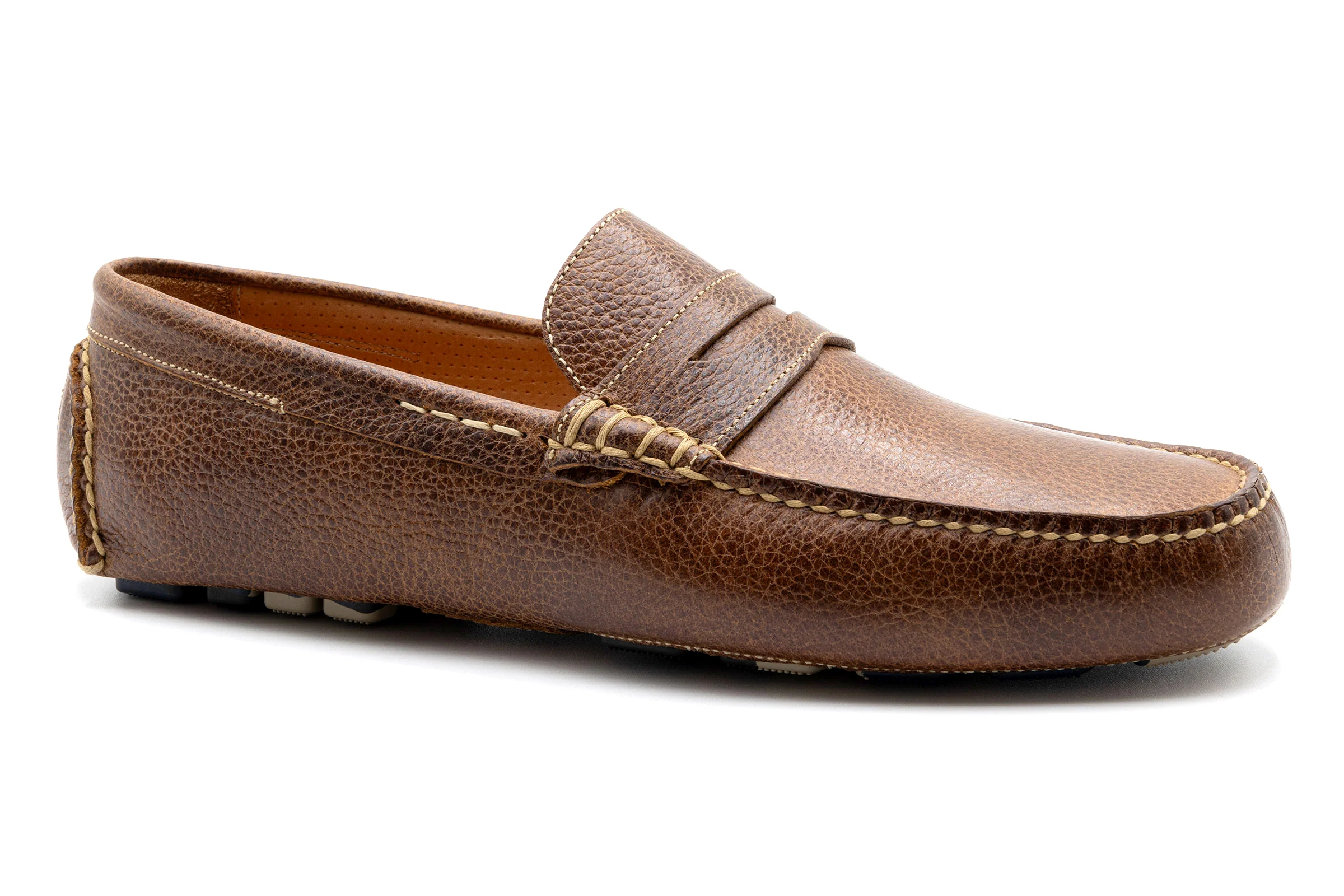 Monte Carlo Water Buffalo Penny Driving Loafers - Oak - Image 3