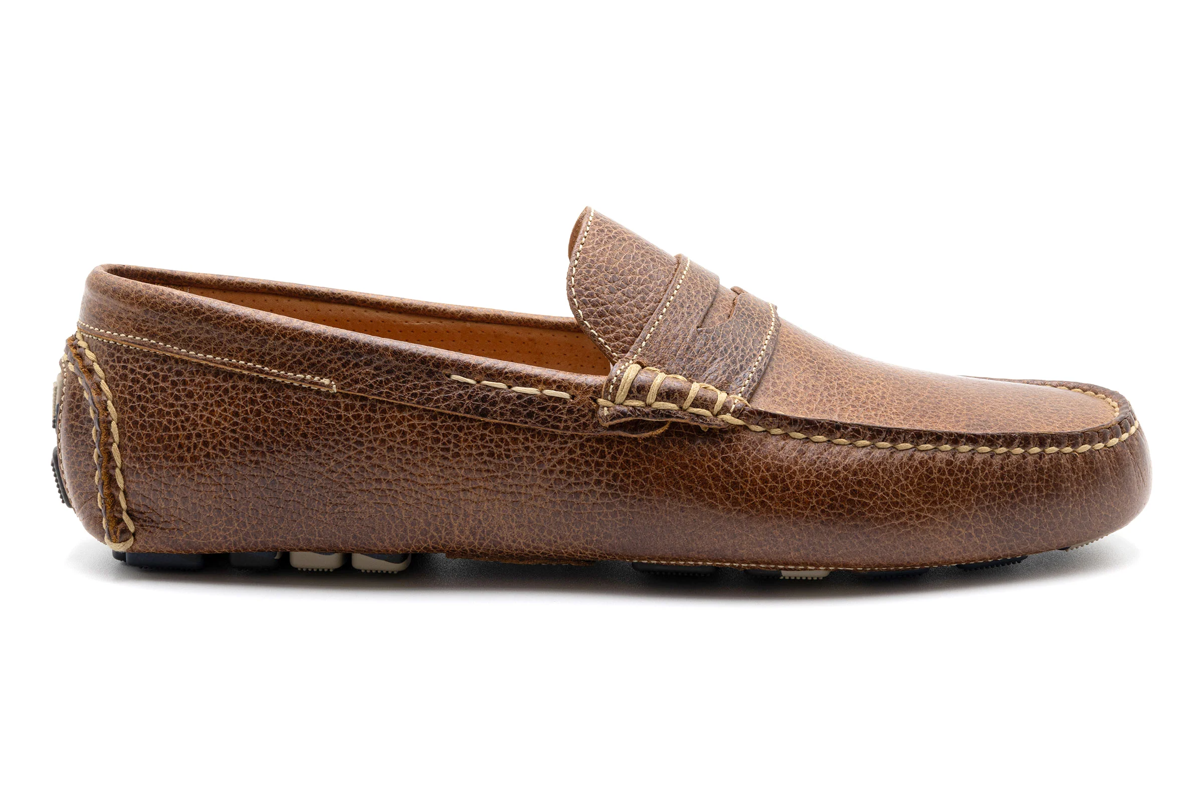 Monte Carlo Water Buffalo Penny Driving Loafers - Oak - Image 7