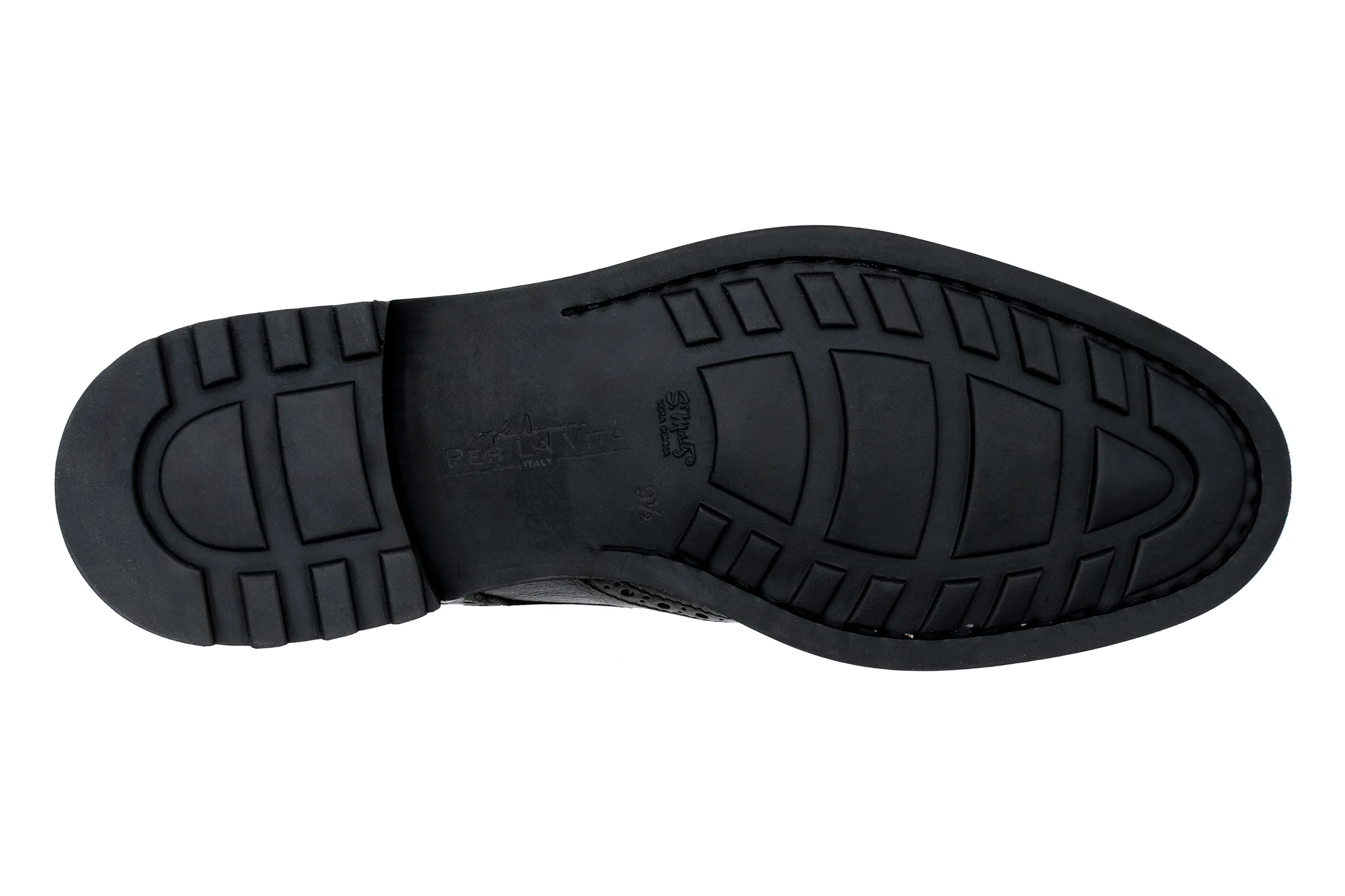 Napoli Italian Saddle Leather Wingtip - Blackened Chestnut - Image 6