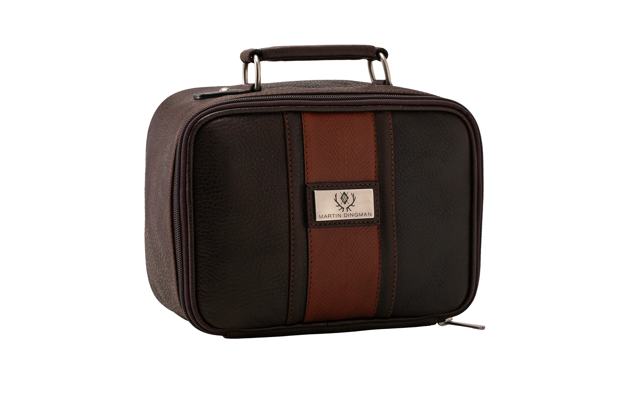 Rudyard Saddle Leather Journey Shave Case - Chocolate - Image 3