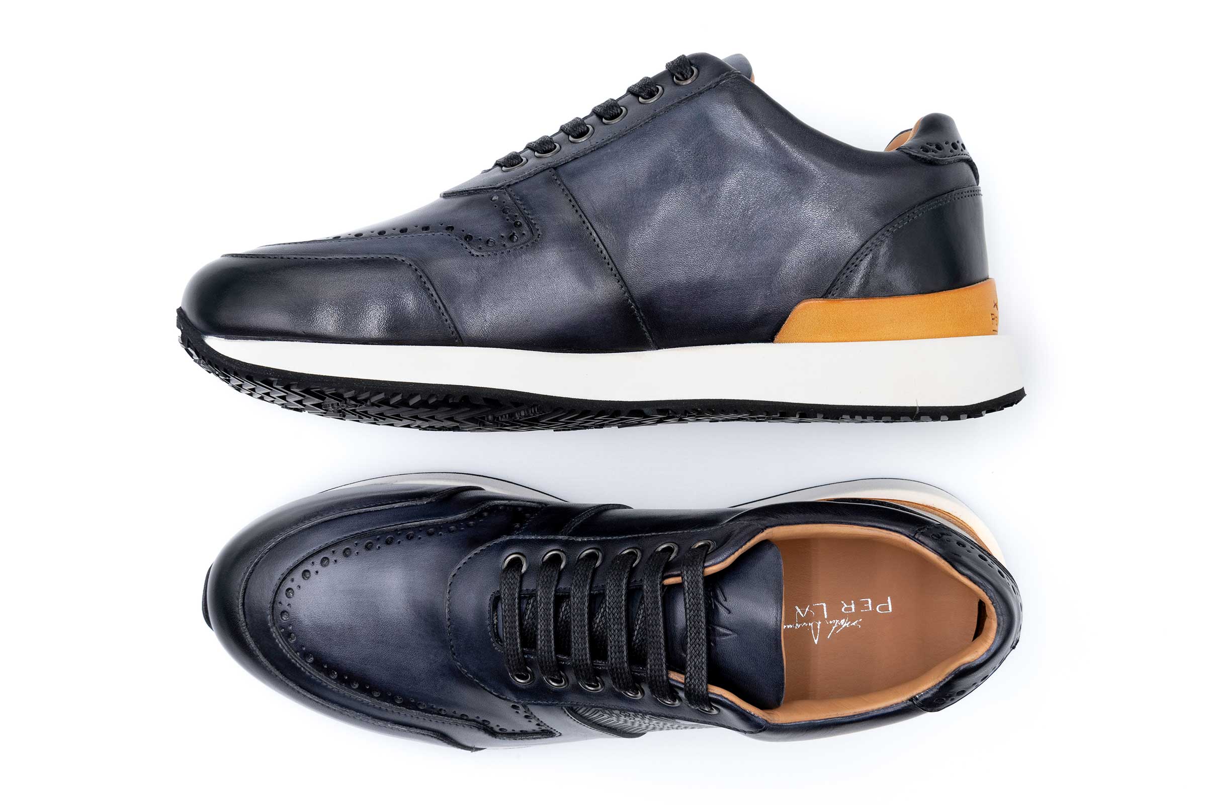 Salerno Italian Calf Leather Sneakers - Fumo - Image 7