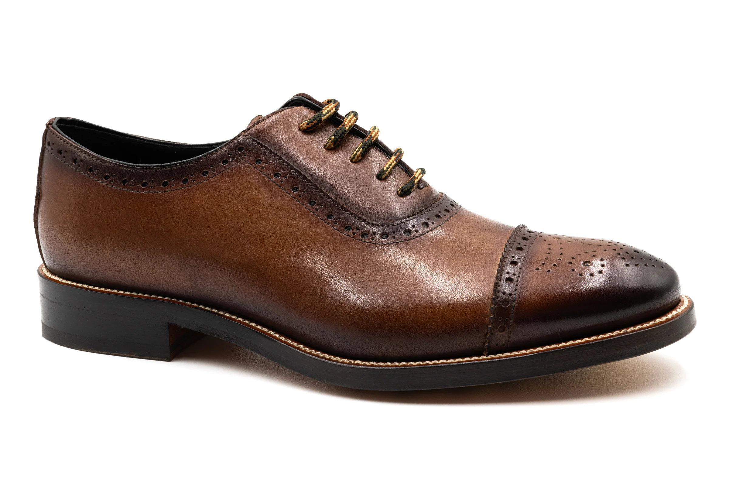 Tuscan Italian Calf Leather Cap Toe - Mocha - Image 3