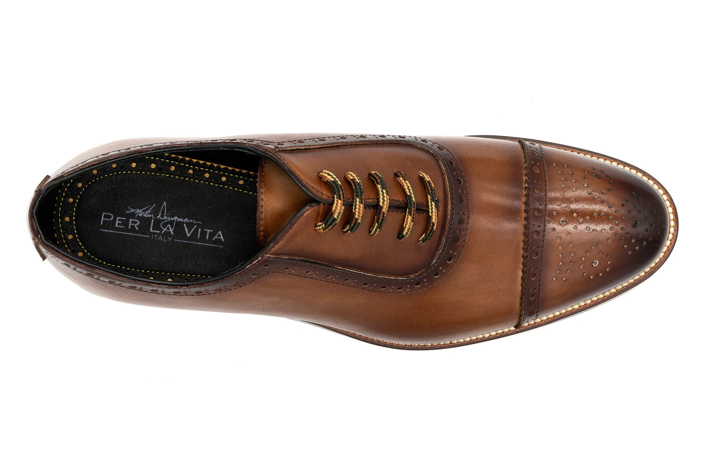 Tuscan Italian Calf Leather Cap Toe - Mocha - Image 5