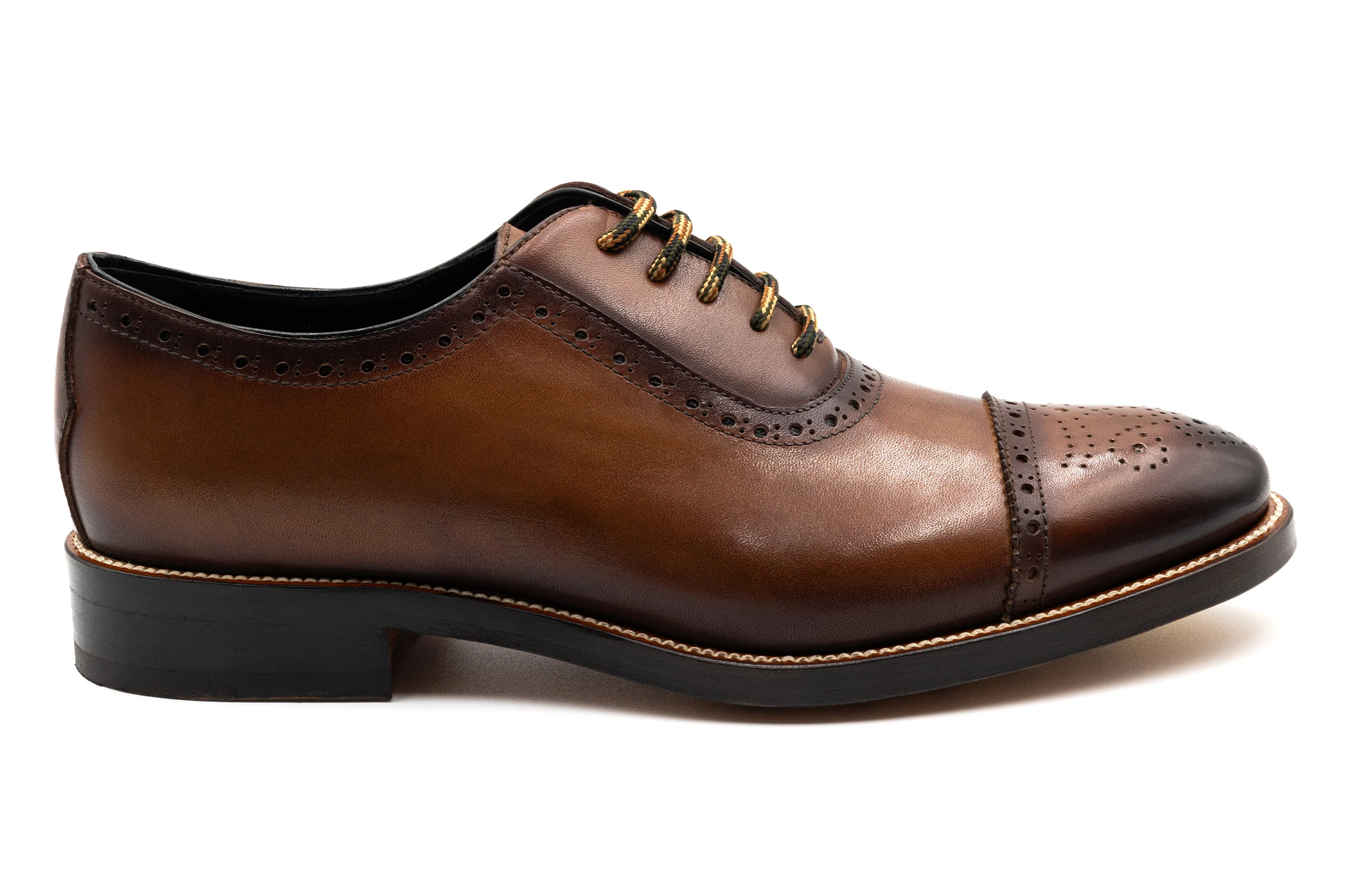 Tuscan Italian Calf Leather Cap Toe - Mocha - Image 7