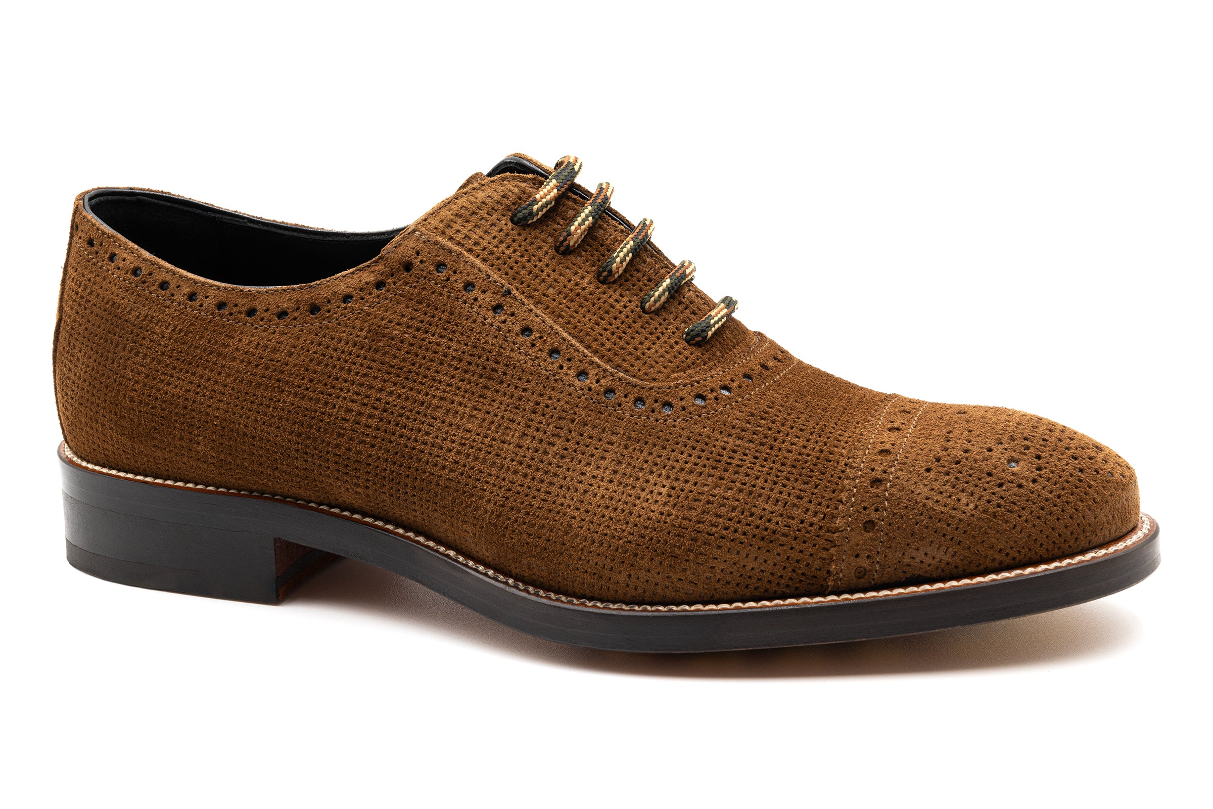 Tuscan Italian Calf Suede Cap Toe - Snuff - Image 3