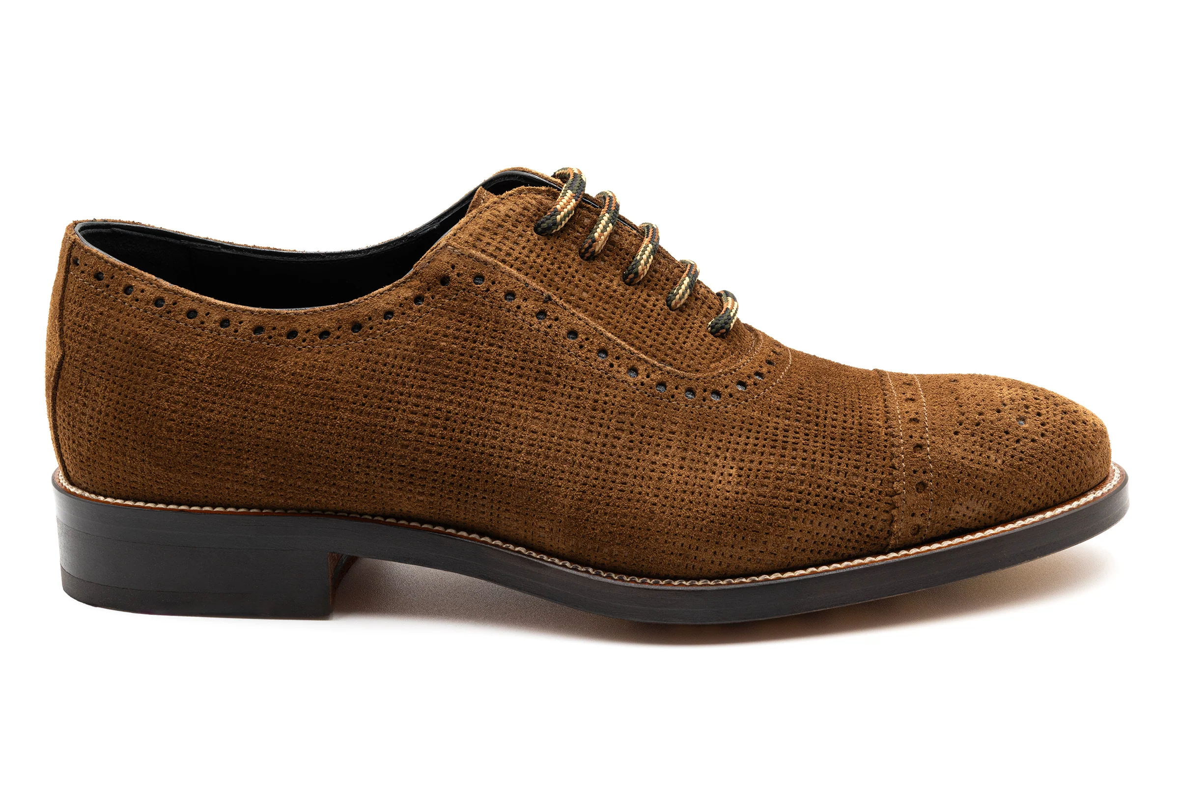 Tuscan Italian Calf Suede Cap Toe - Snuff - Image 7
