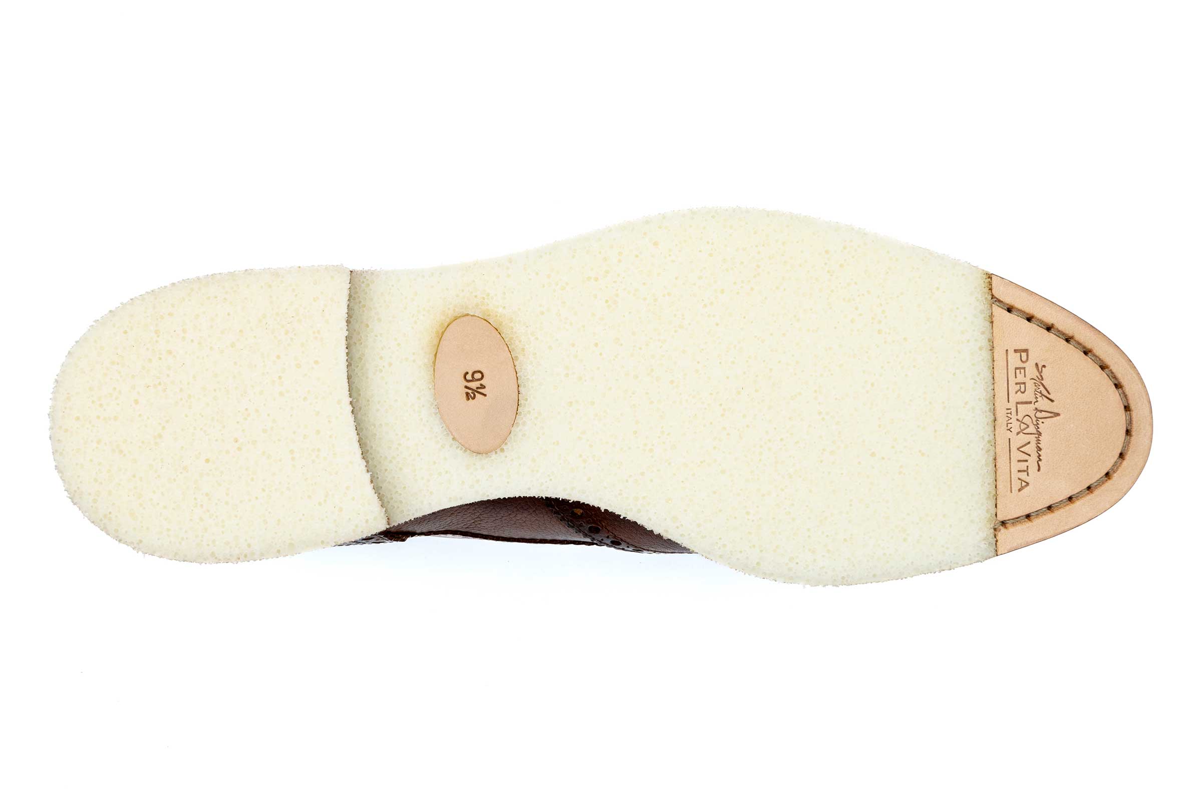 Tuscan Italian Calf Leather Double Monk Wingtip - Sienna - Image 7