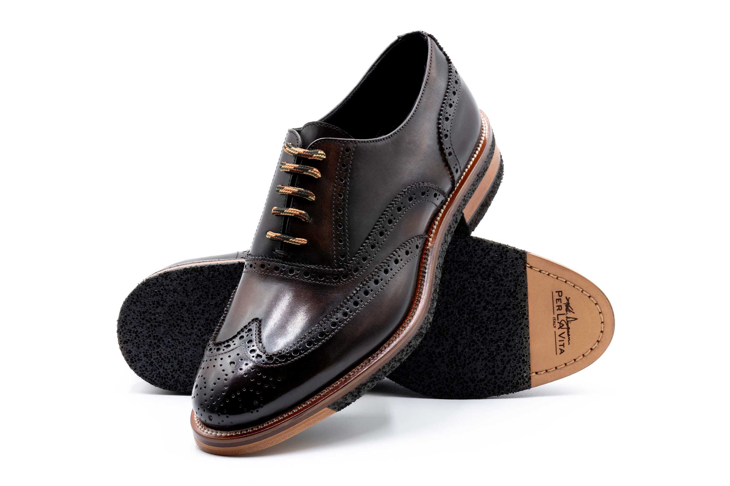 Tuscan Italian Saddle Leather Wingtip - Espresso - Image 3