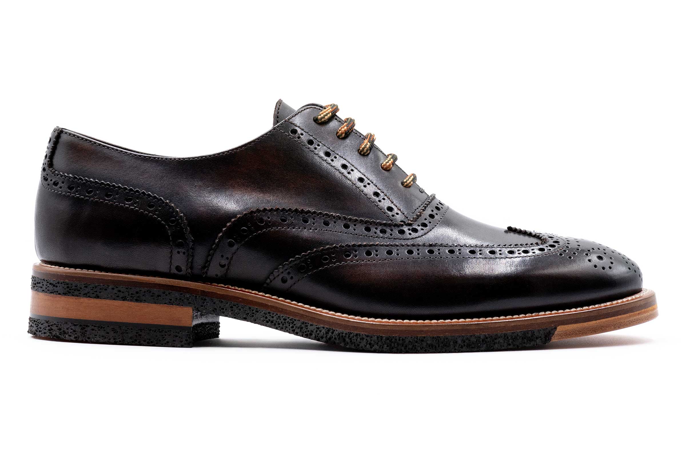 Tuscan Italian Saddle Leather Wingtip - Espresso - Image 4