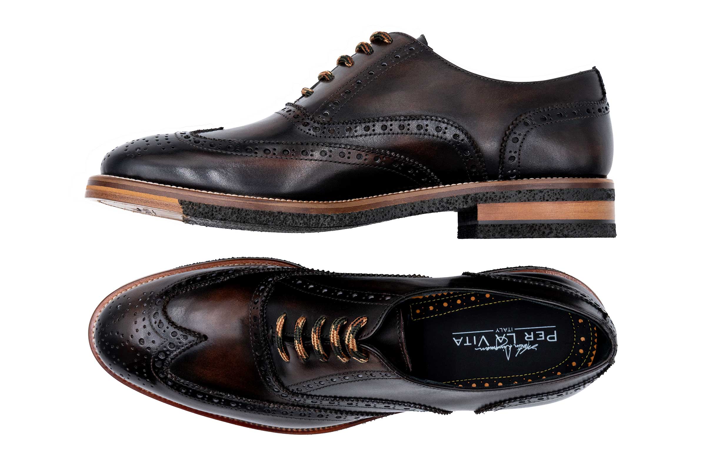 Tuscan Italian Saddle Leather Wingtip - Espresso - Image 7