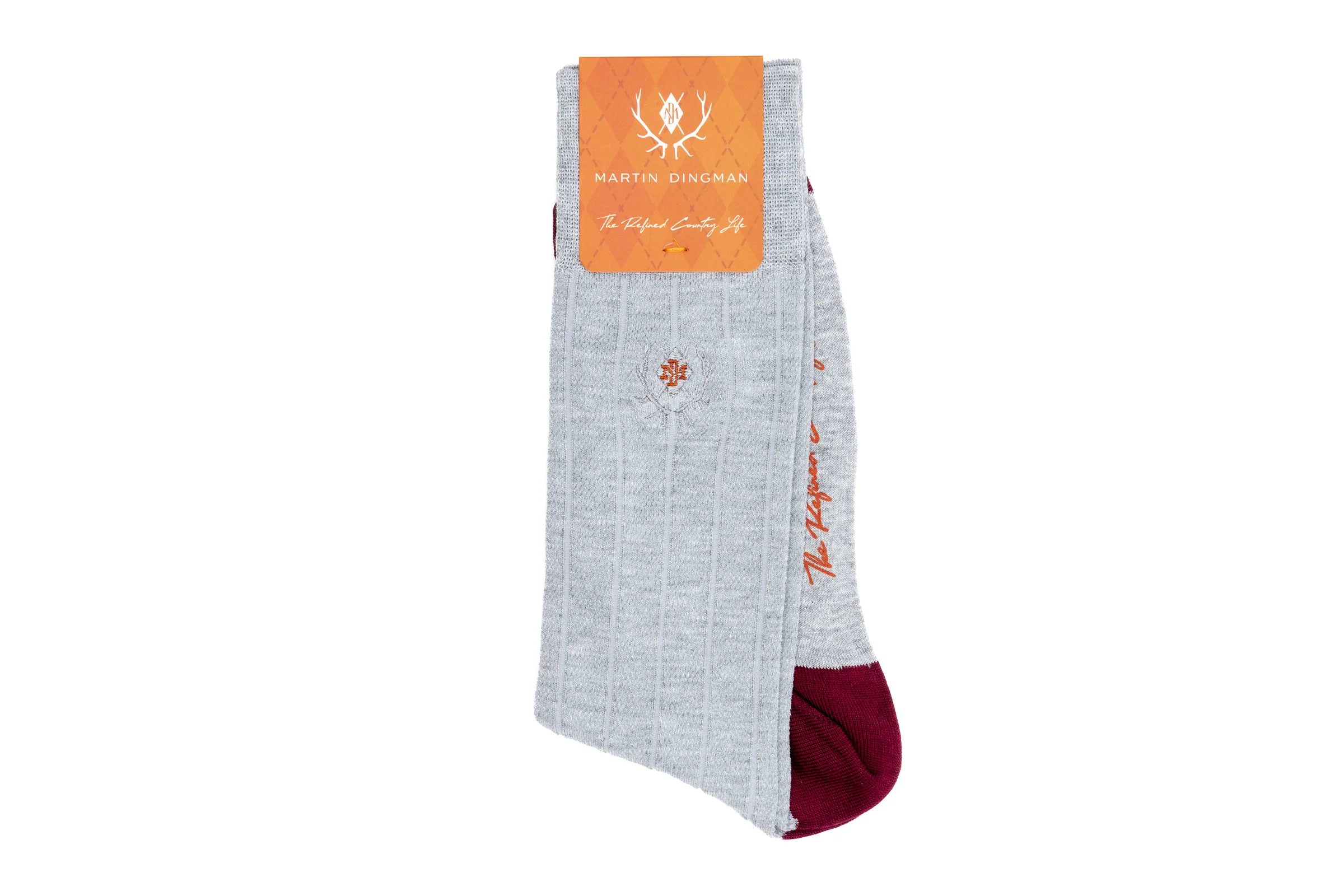 Ventilated All Season Peruvian Pima Cotton Socks - Heather Grey - Image 3