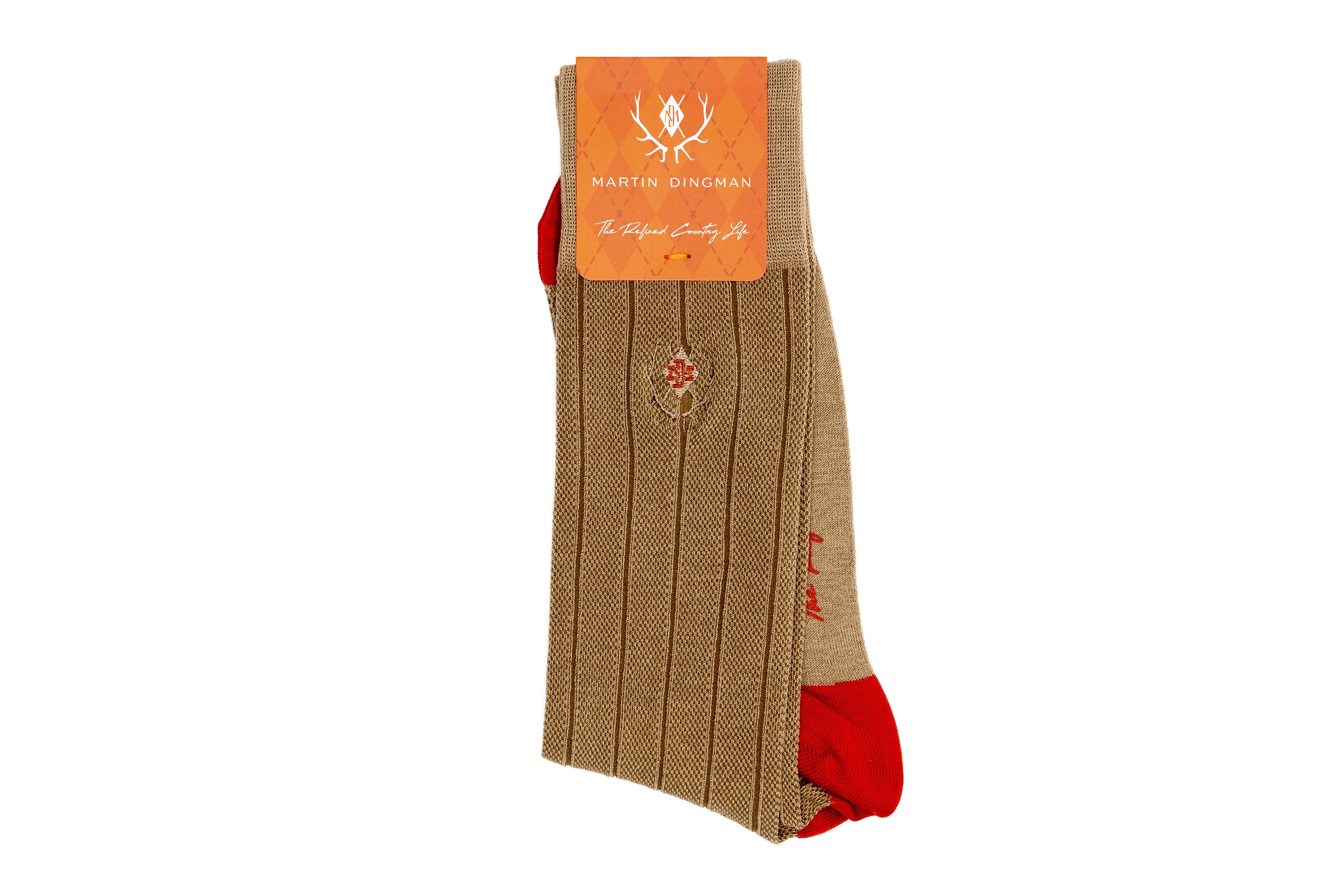 Ventilated All Season Peruvian Pima Cotton Socks - Khaki - Image 3