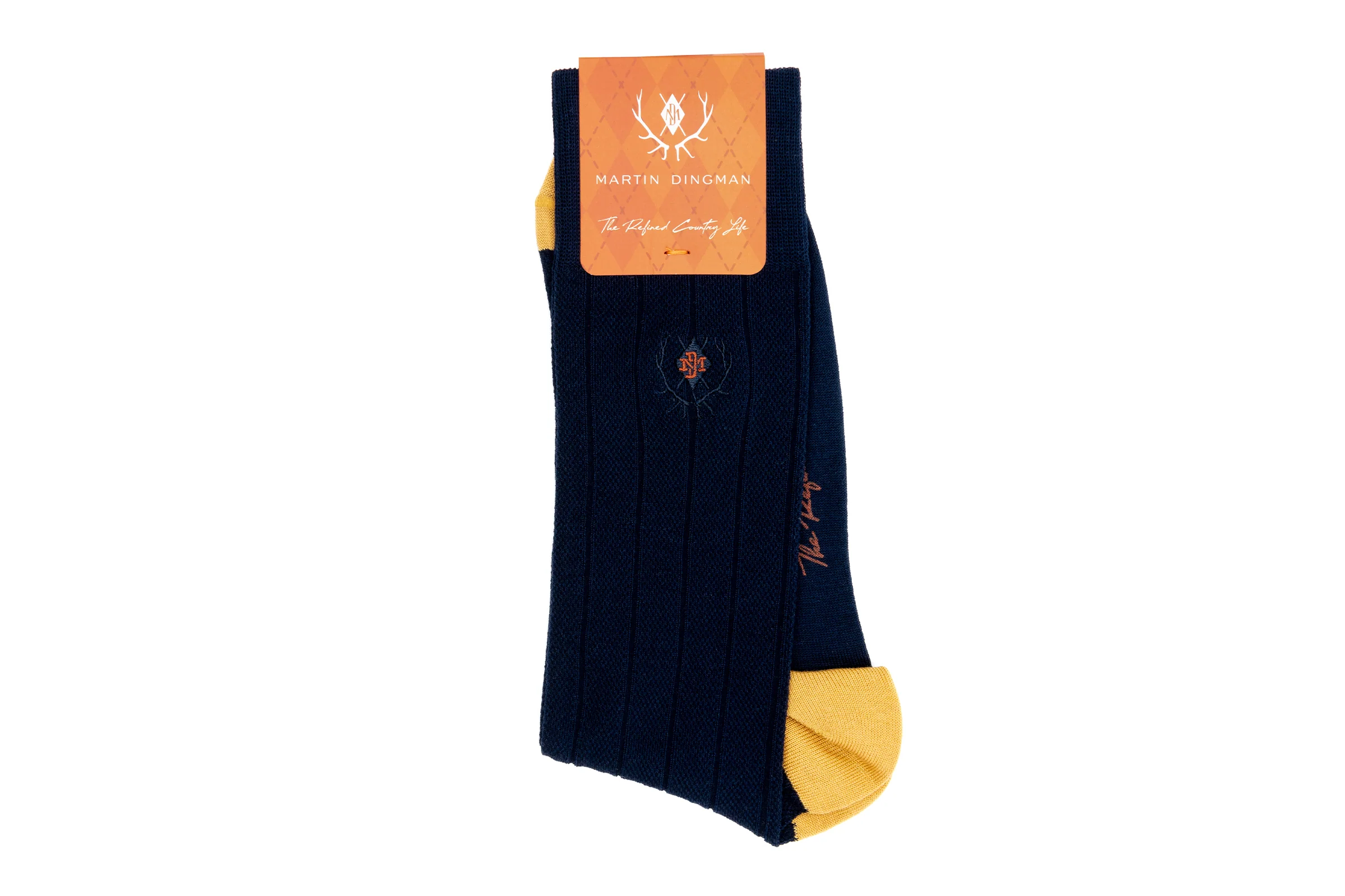 Ventilated All Season Peruvian Pima Cotton Socks - Navy - Image 3