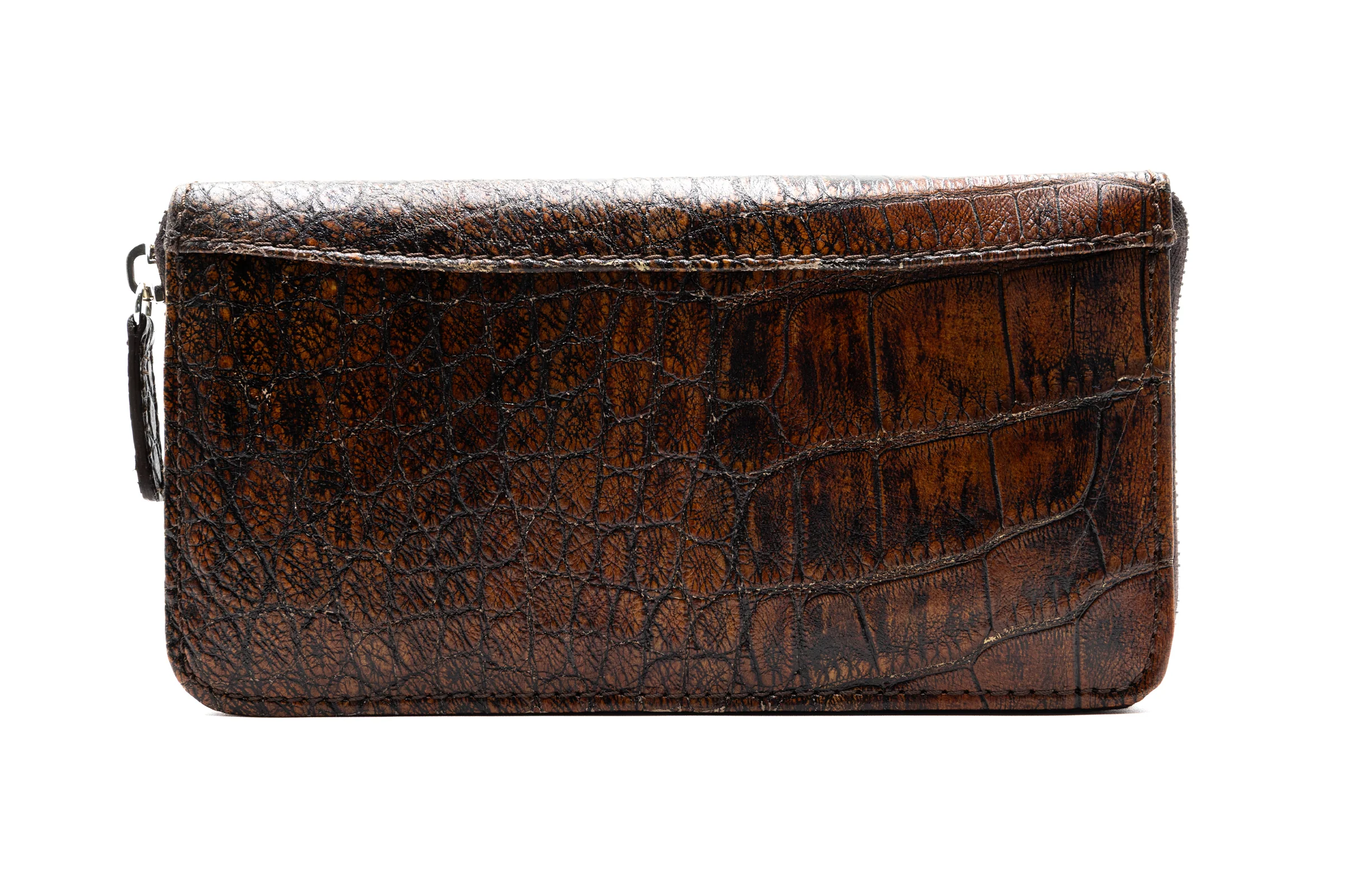 Victoria American Alligator Women's Wallet - Antique Chestnut - Image 3